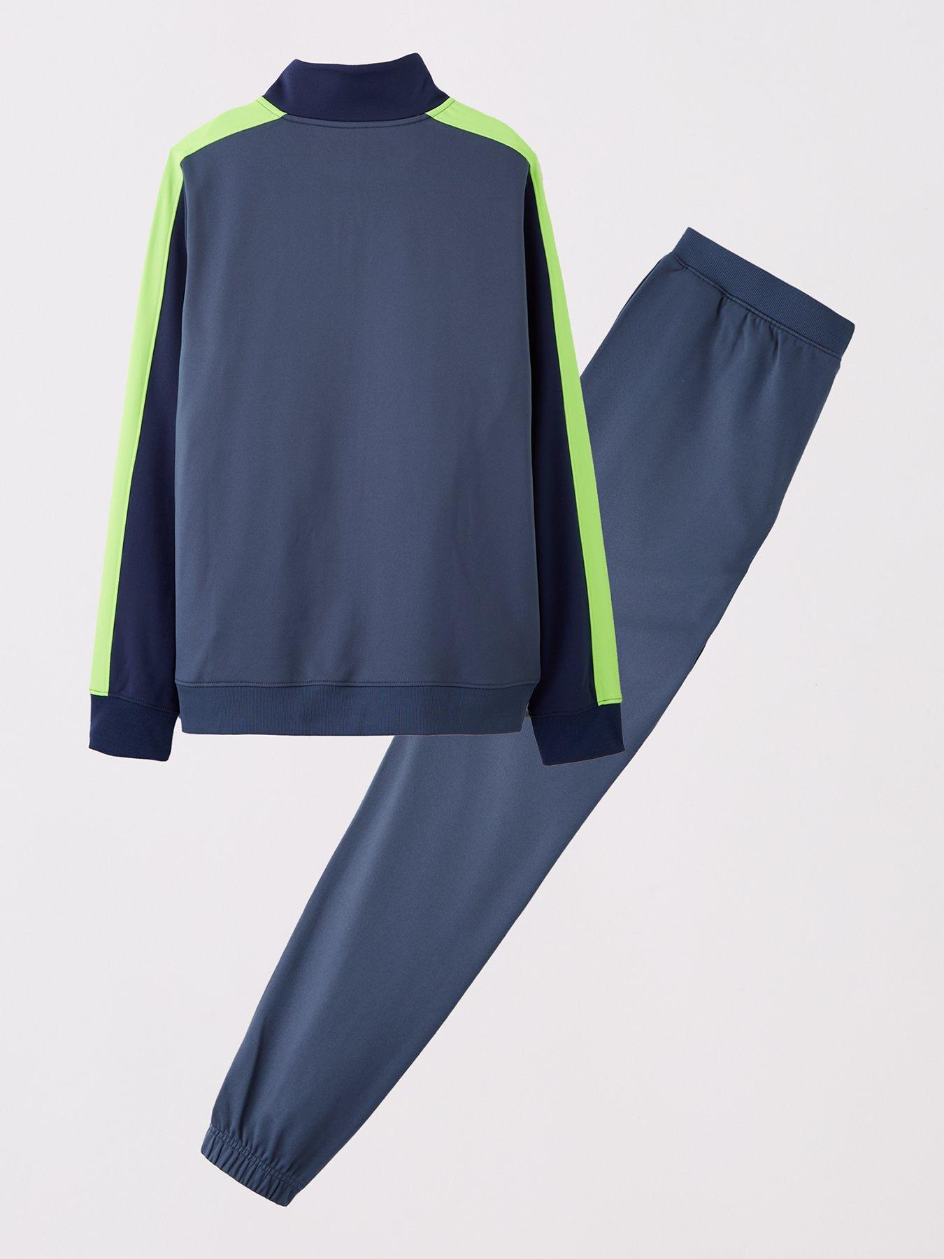 Image 2 of 6 of UNDER ARMOUR Junior Boys Training Rival Colourblock Knit Tracksuit - Grey
