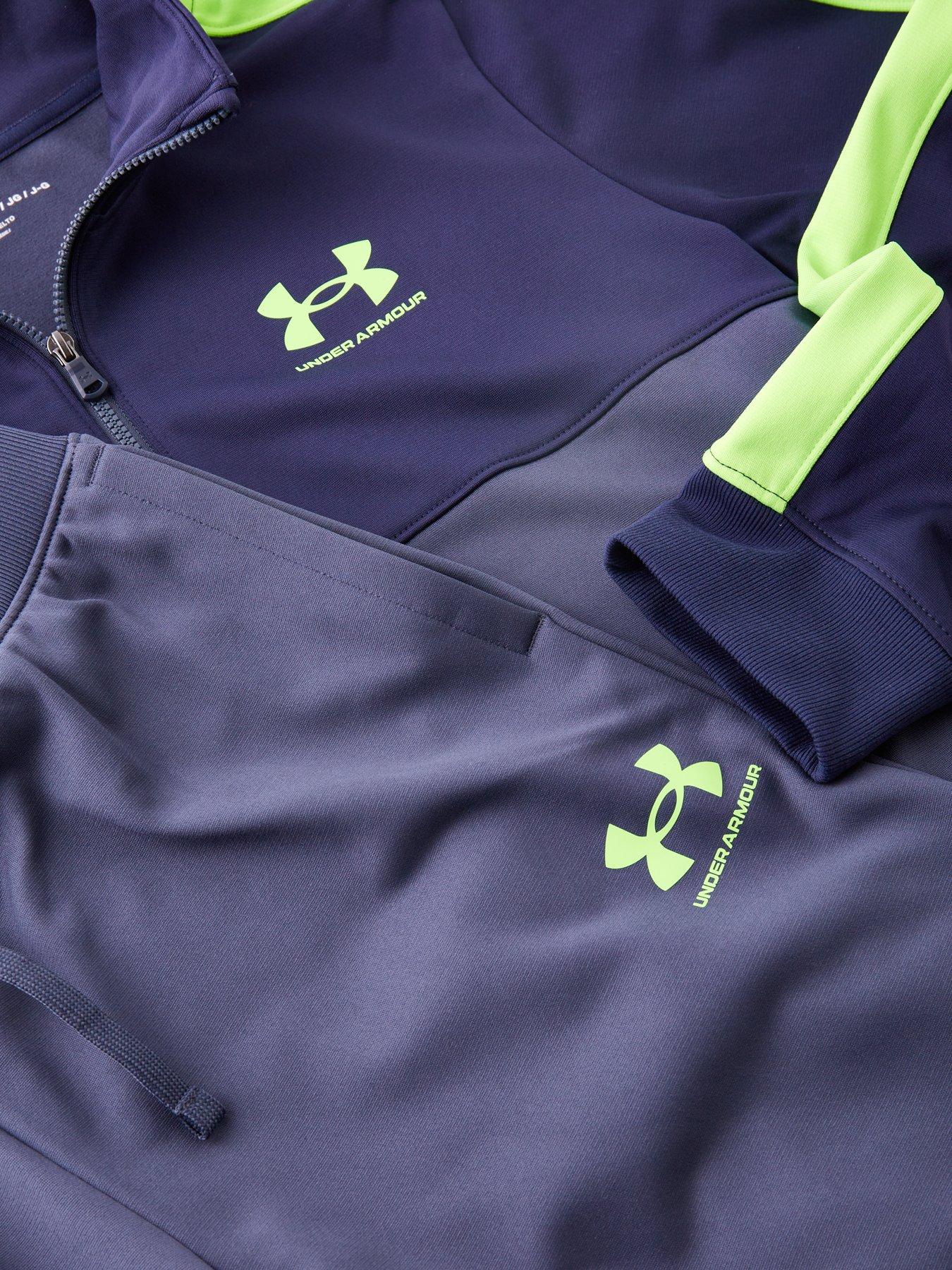 Image 5 of 6 of UNDER ARMOUR Junior Boys Training Rival Colourblock Knit Tracksuit - Grey