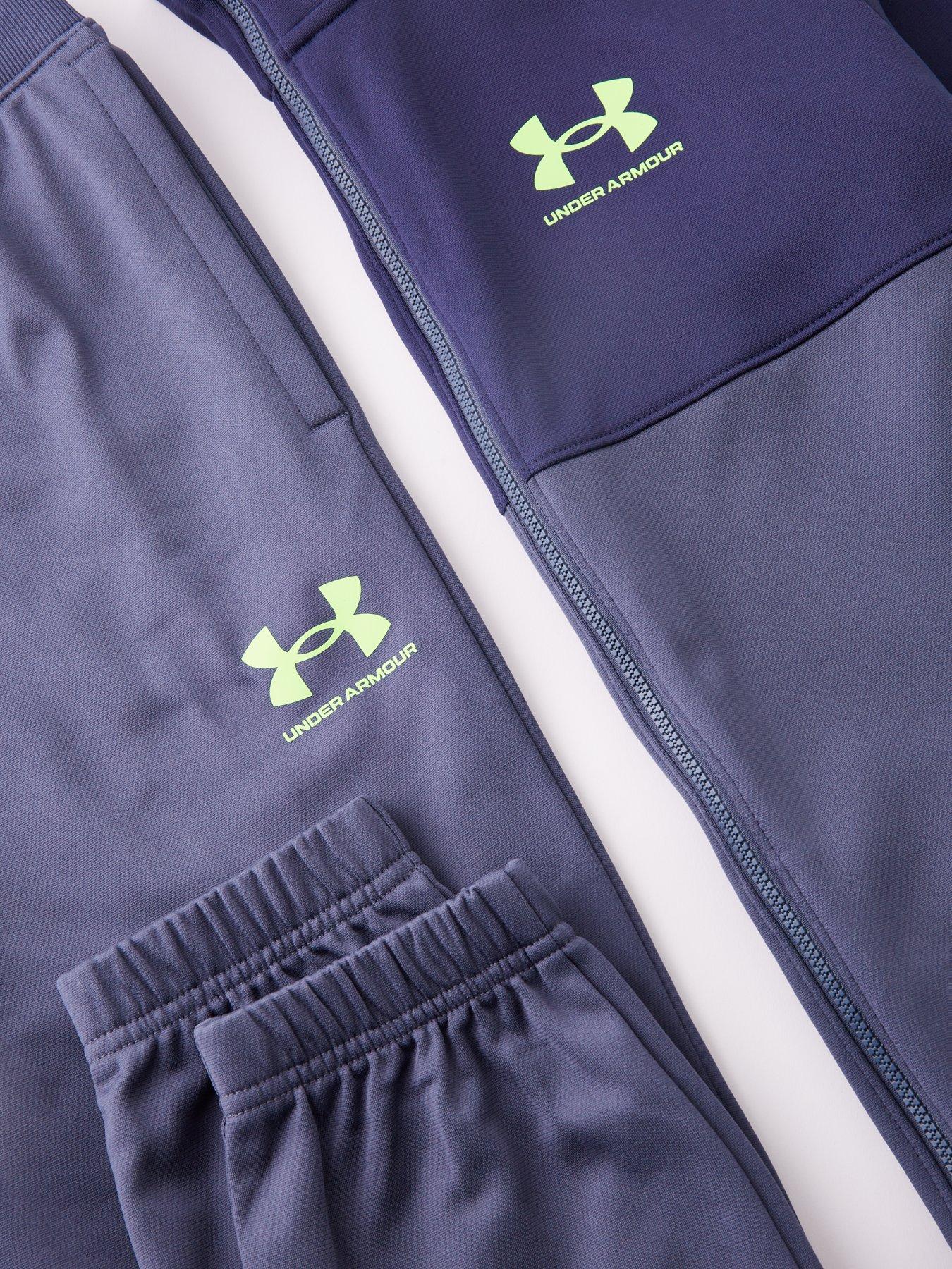 Image 6 of 6 of UNDER ARMOUR Junior Boys Training Rival Colourblock Knit Tracksuit - Grey
