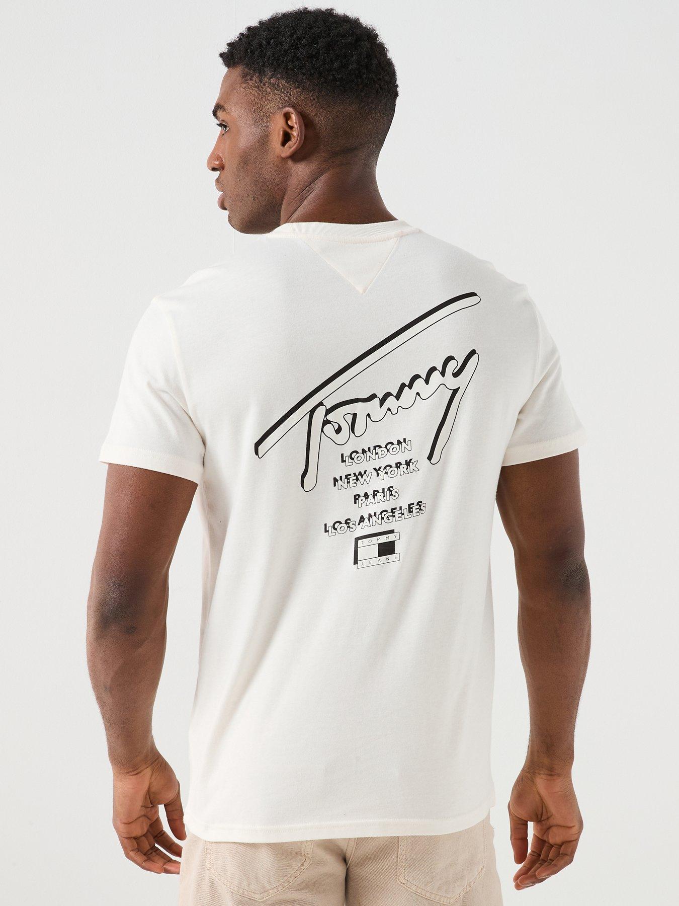 Tommy Jeans Regular Sign City Back Print T-Shirt - White