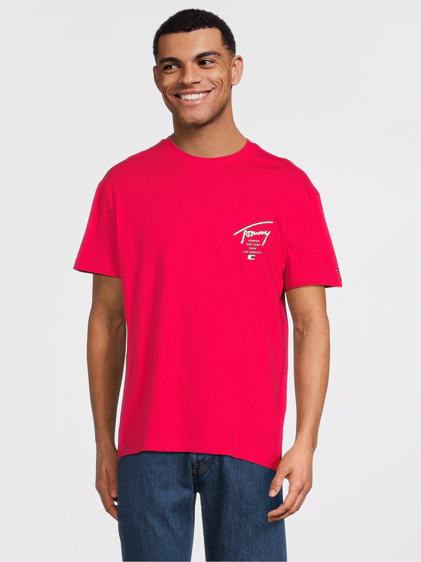 Tommy Jeans Regular Sign City Back Print T-Shirt - Red