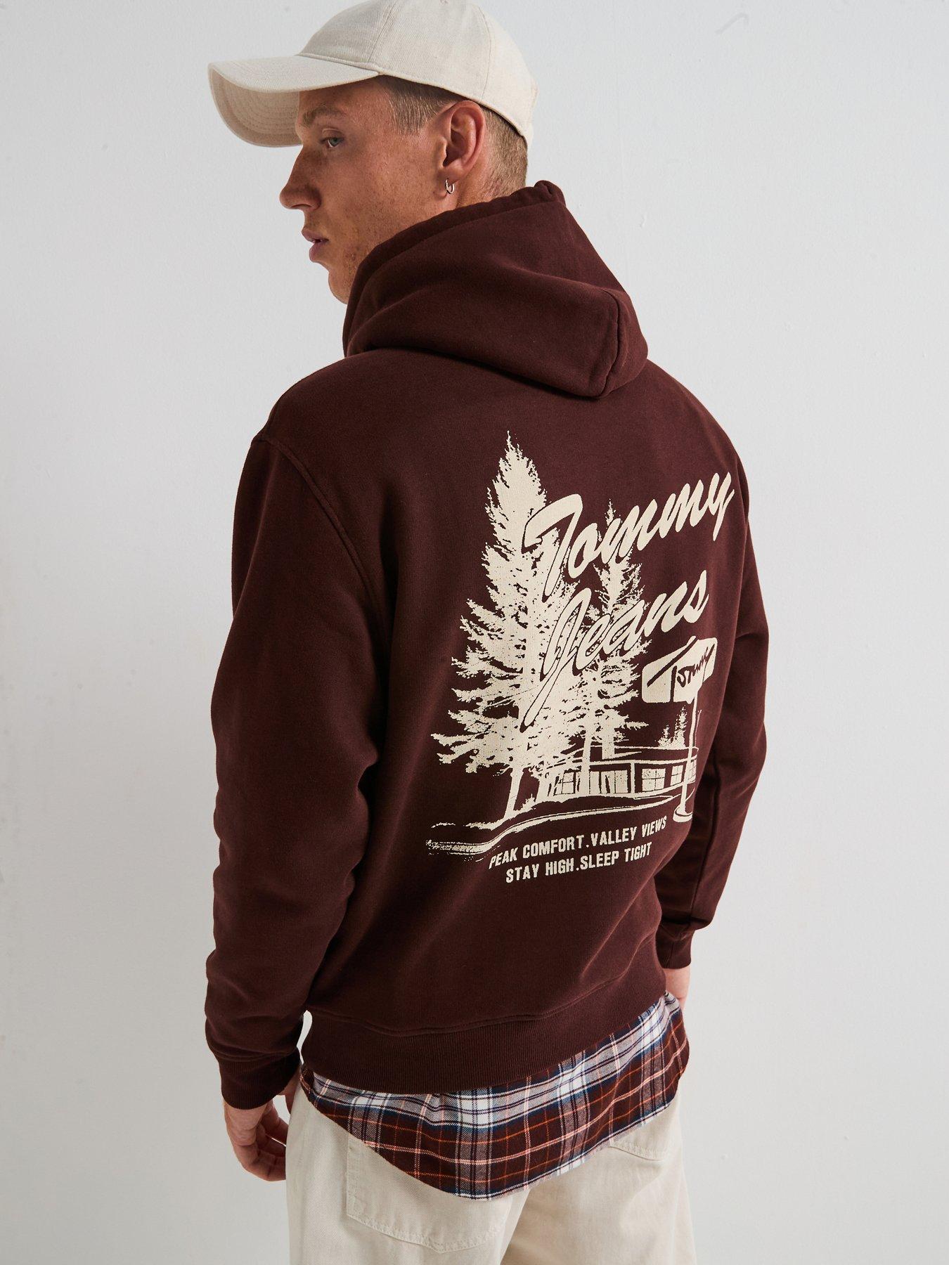Tommy Jeans Relaxed Novelty Graphic Hoodie - Brown