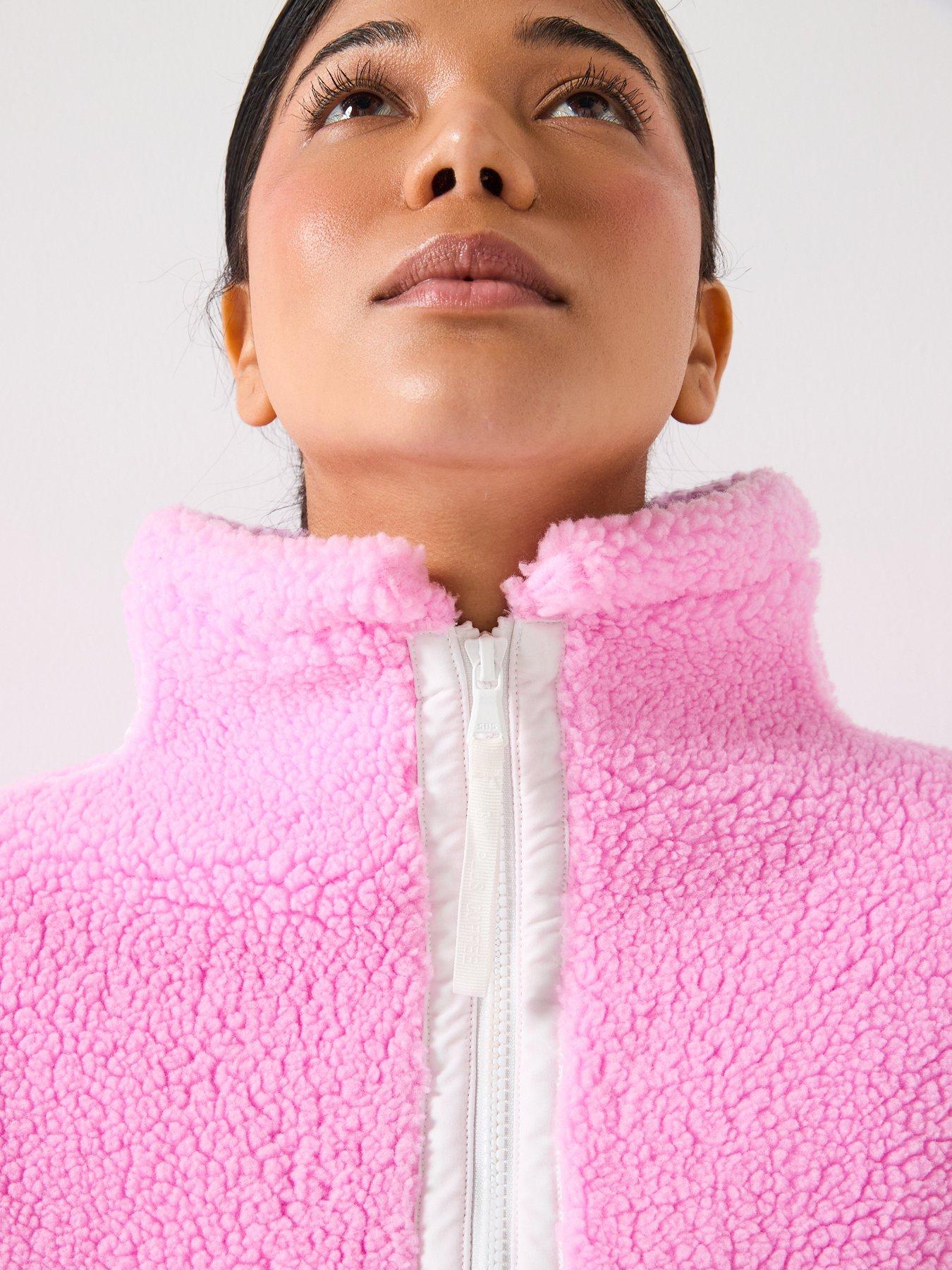 Image 5 of 6 of Gym + Coffee Womens Training Industry Half Zip - Pink