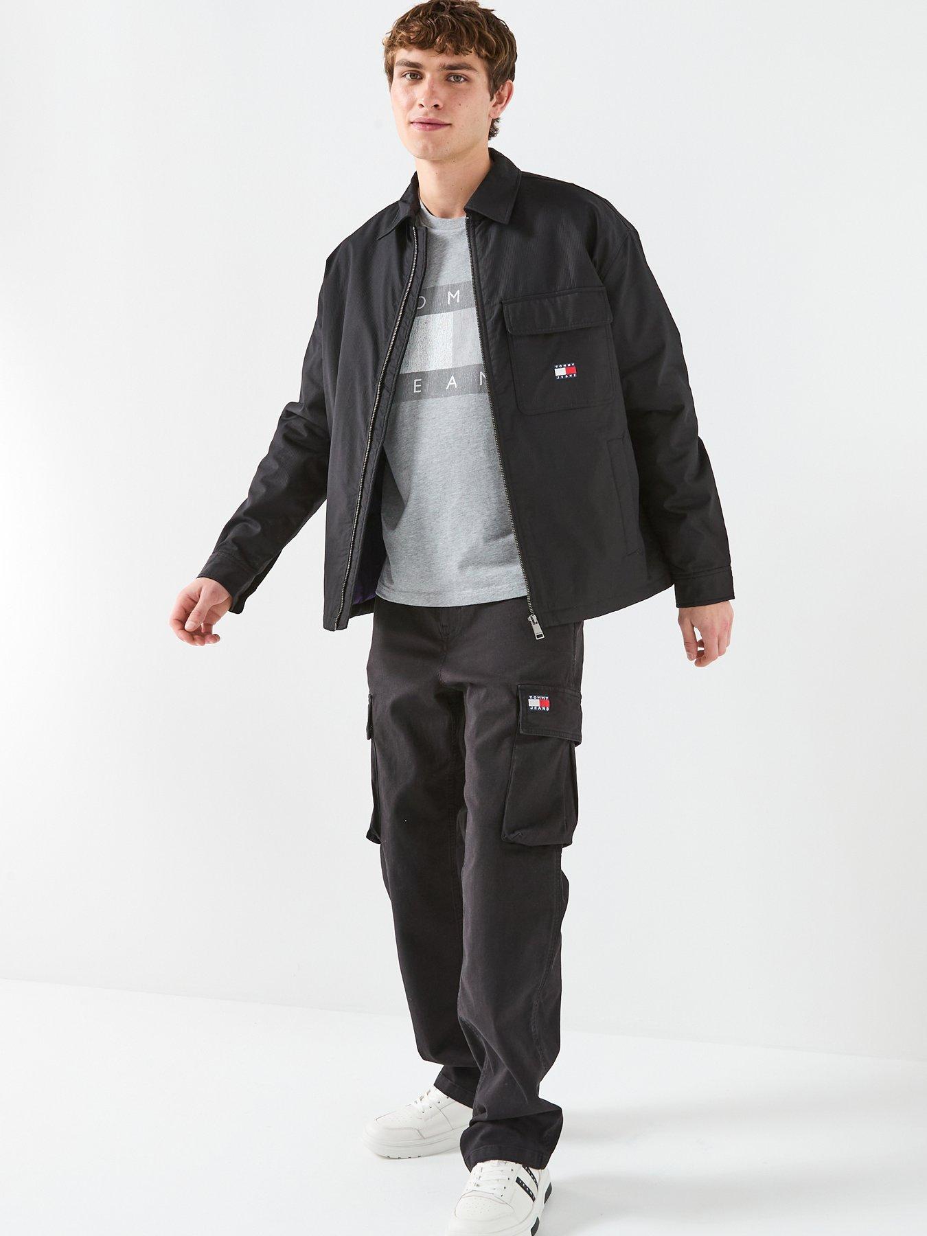 Image 3 of 6 of Tommy Jeans Regular Cord Shirt Jacket - Black