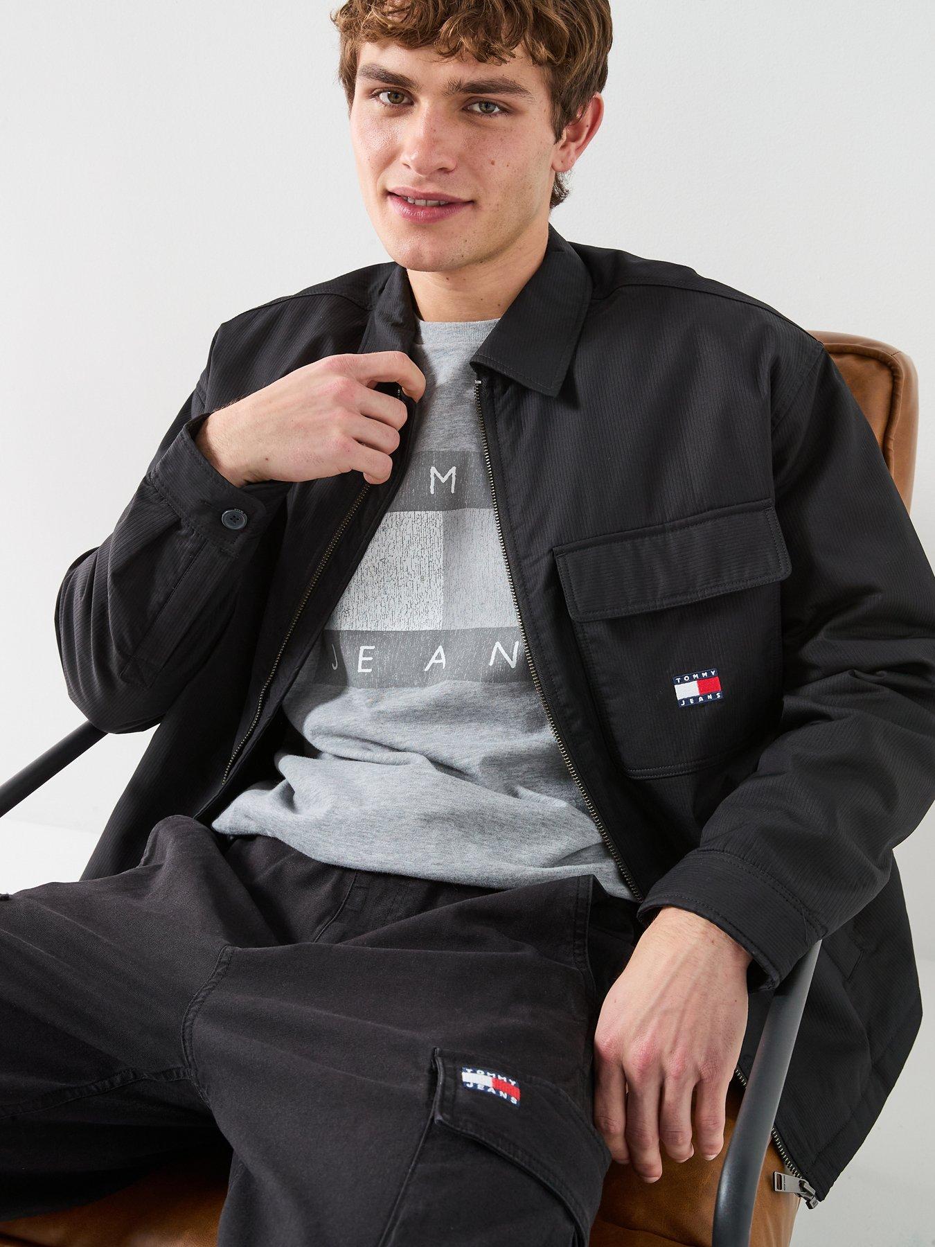 Image 4 of 6 of Tommy Jeans Regular Cord Shirt Jacket - Black