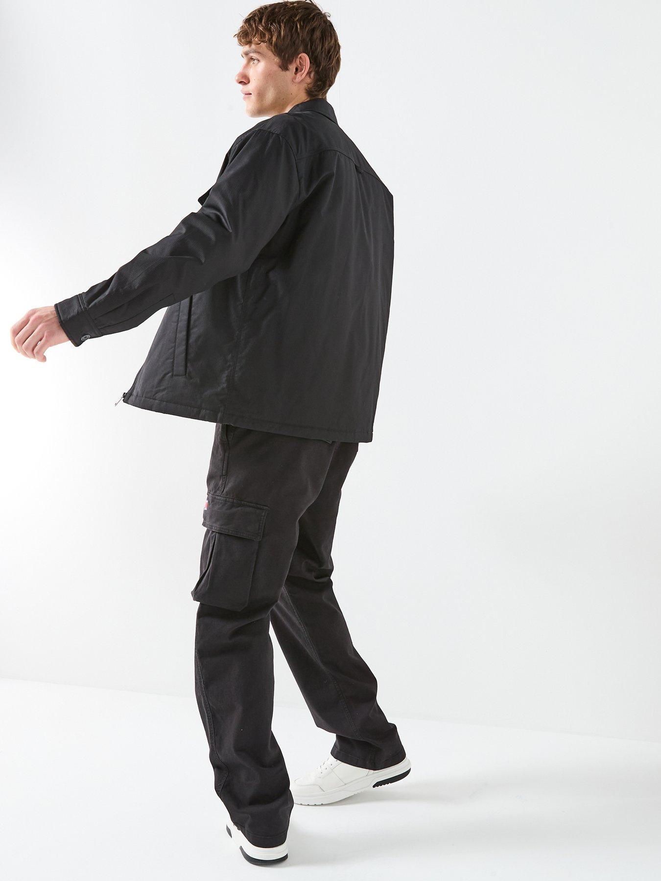 Image 6 of 6 of Tommy Jeans Regular Cord Shirt Jacket - Black