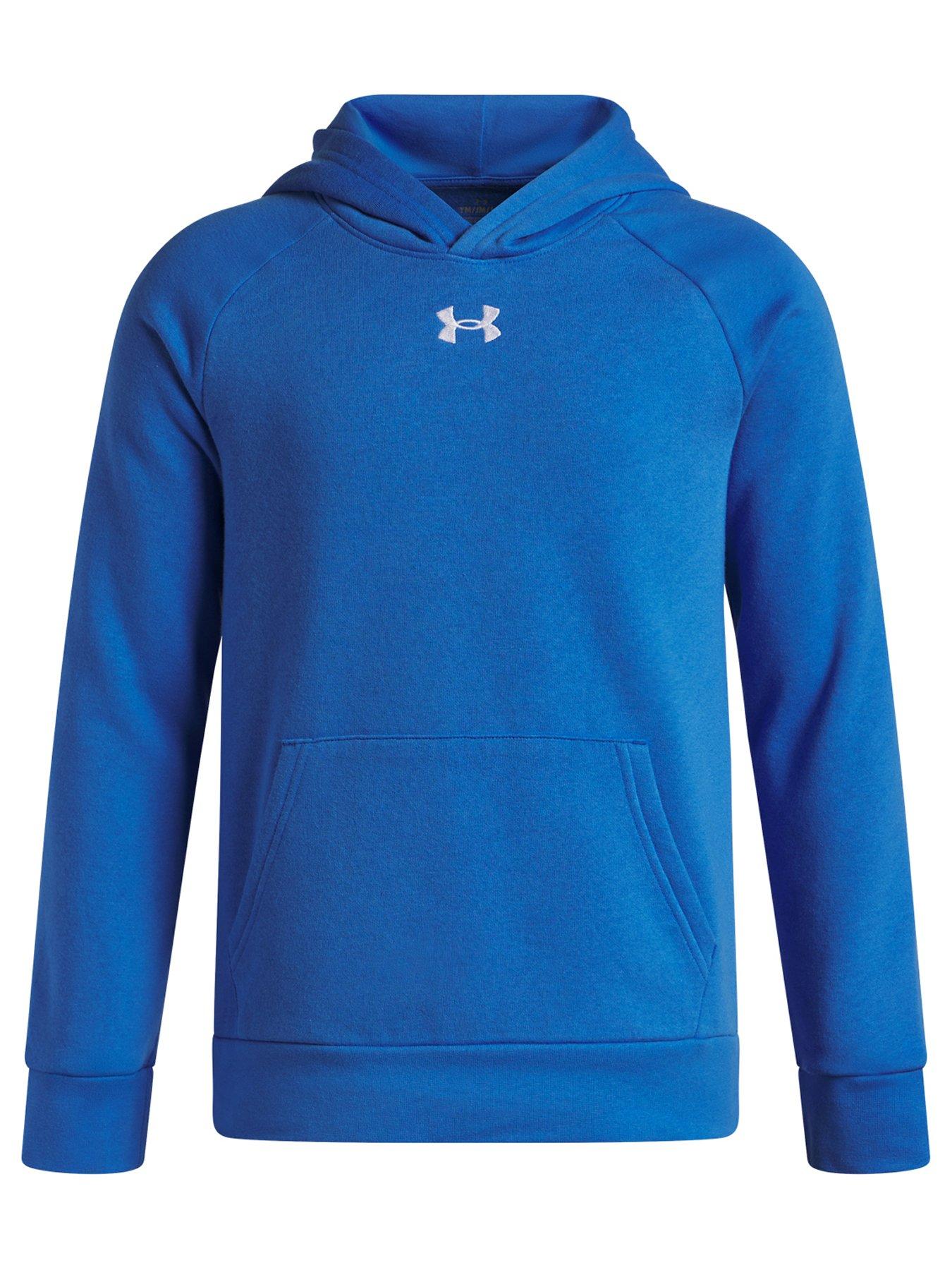 undefined Junior Boys Training Rival Fleece Hoodie - Blue/white