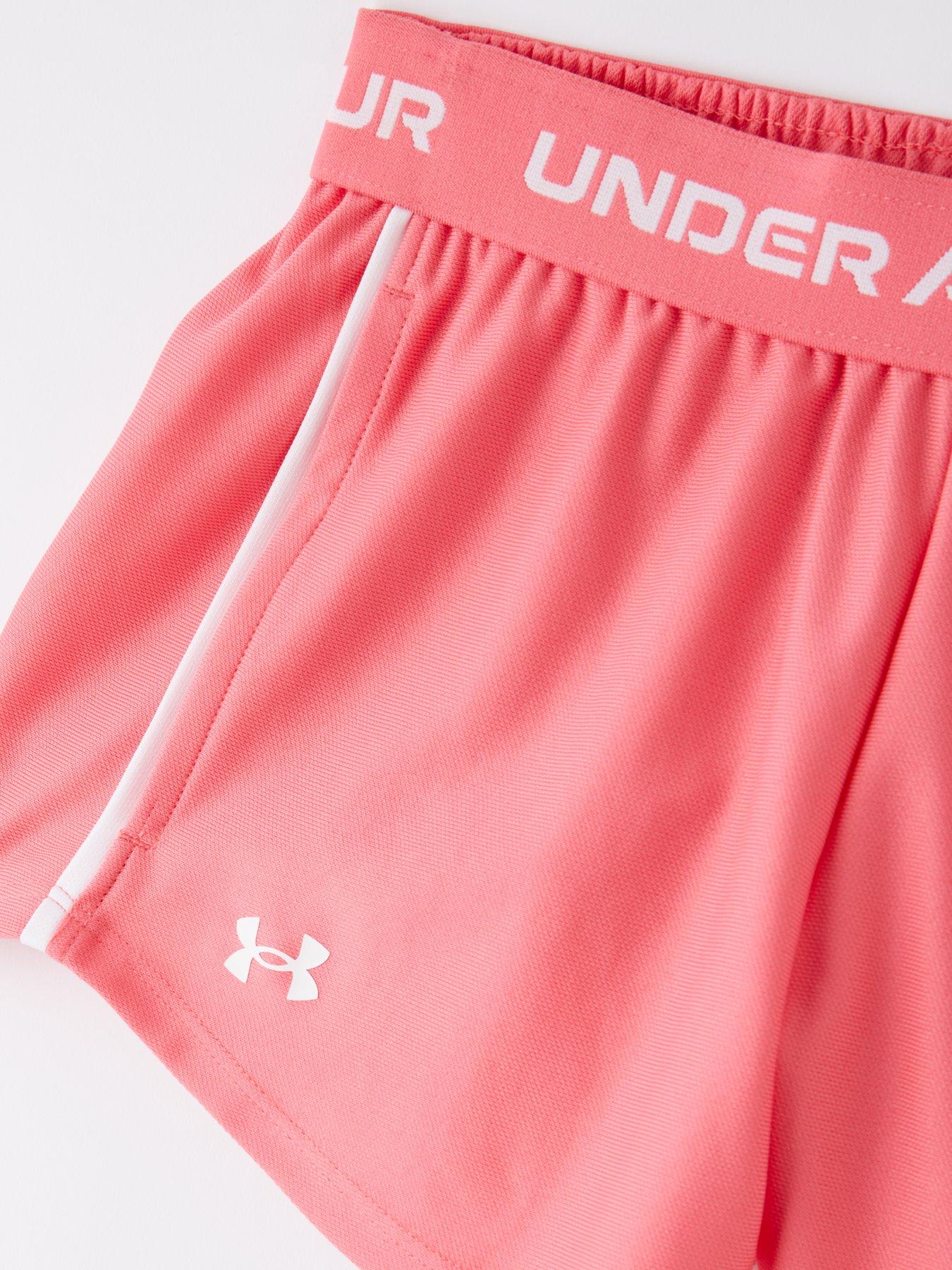 Image 3 of 4 of UNDER ARMOUR Junior Girls Training Tech Play Up Shorts - Pink