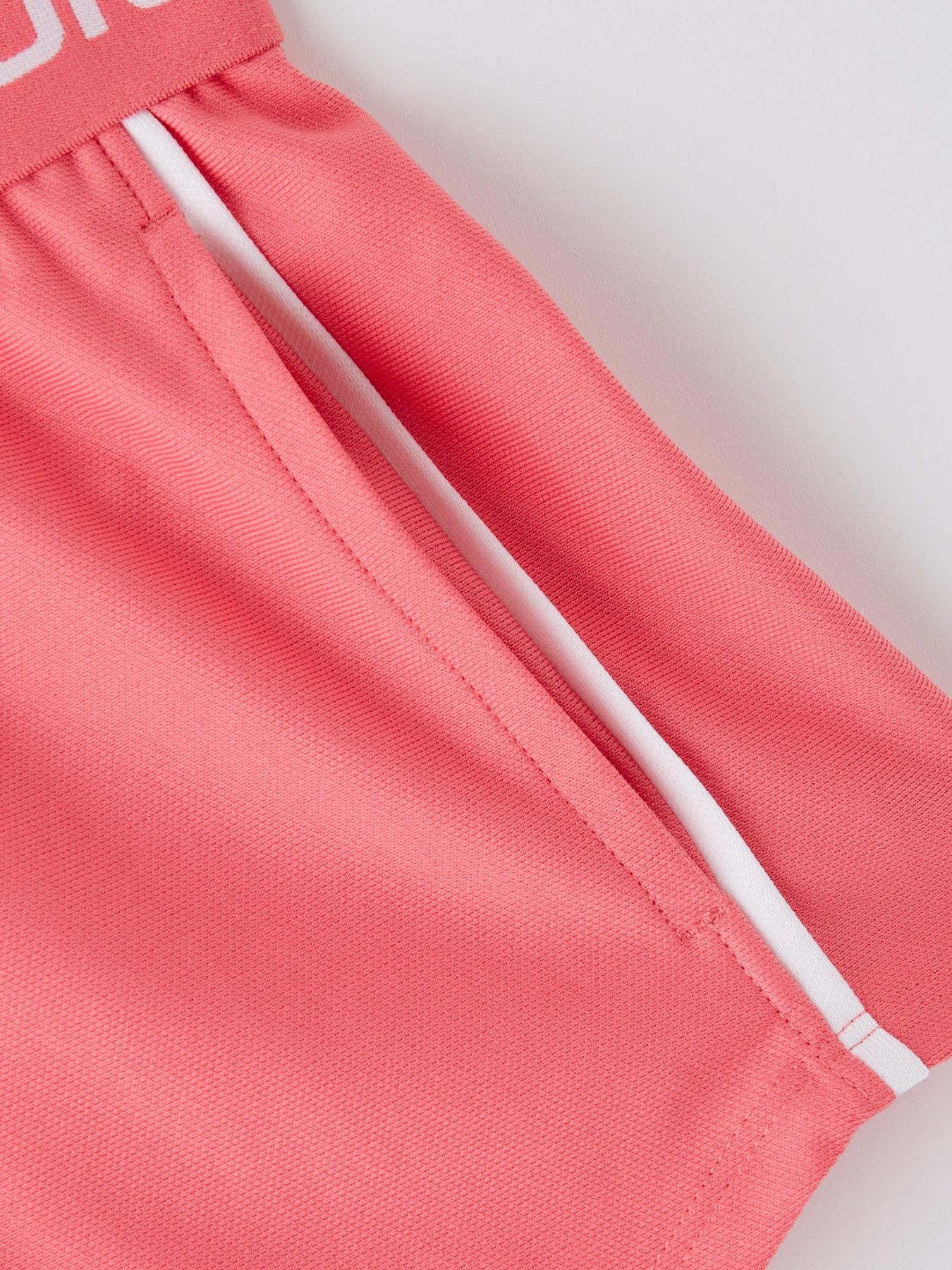Image 4 of 4 of UNDER ARMOUR Junior Girls Training Tech Play Up Shorts - Pink