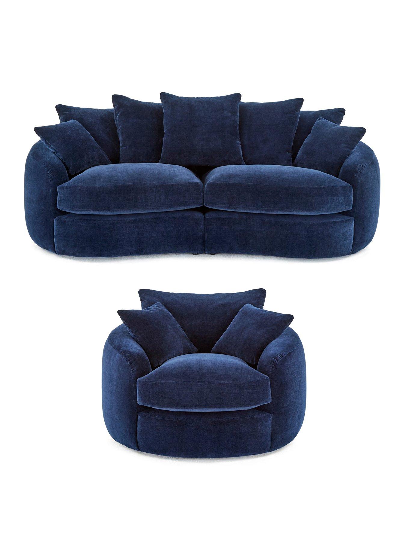 Image 2 of 7 of Very Home Lovise Scatter 3 Seater Fabric Sofa + Chair