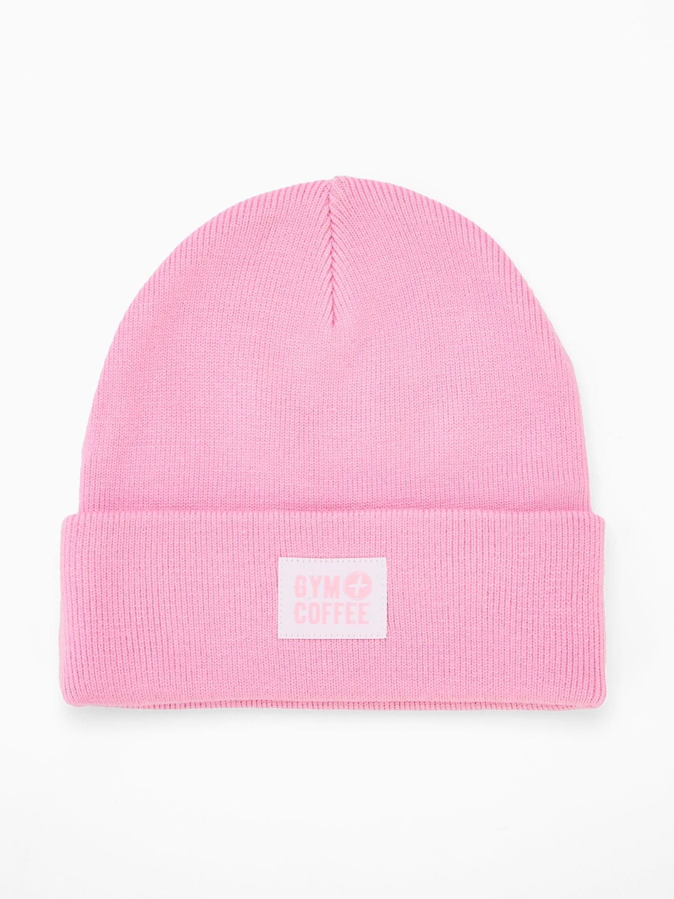 Gym + Coffee Womens Training Knit Beanie - Pink