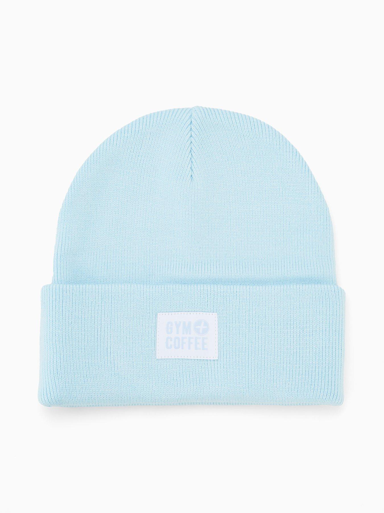 Gym + Coffee Womens Training Knit Beanie - Blue