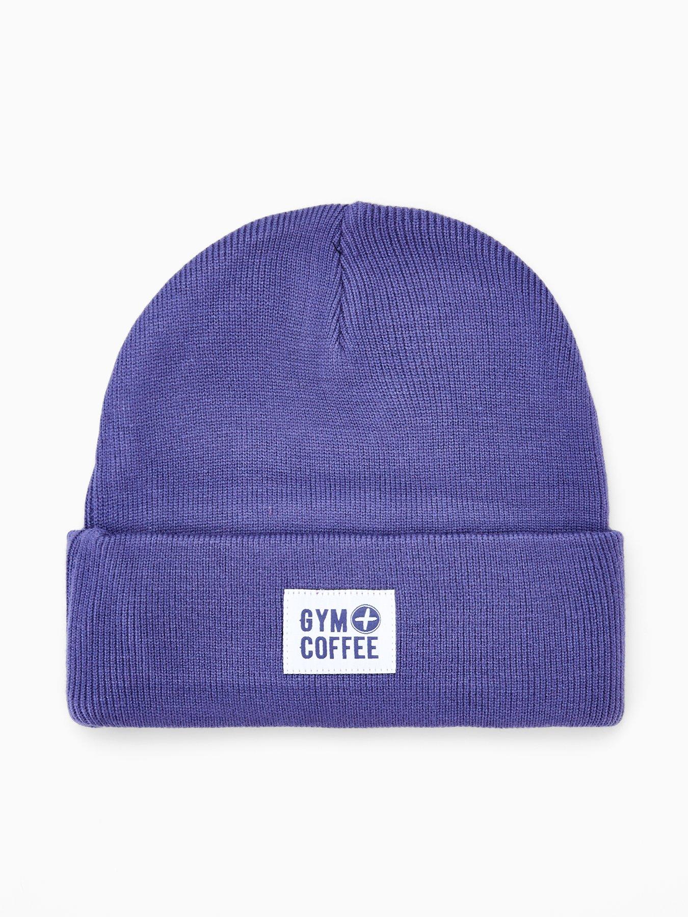 Gym + Coffee Womens Training Knit Beanie - Purple