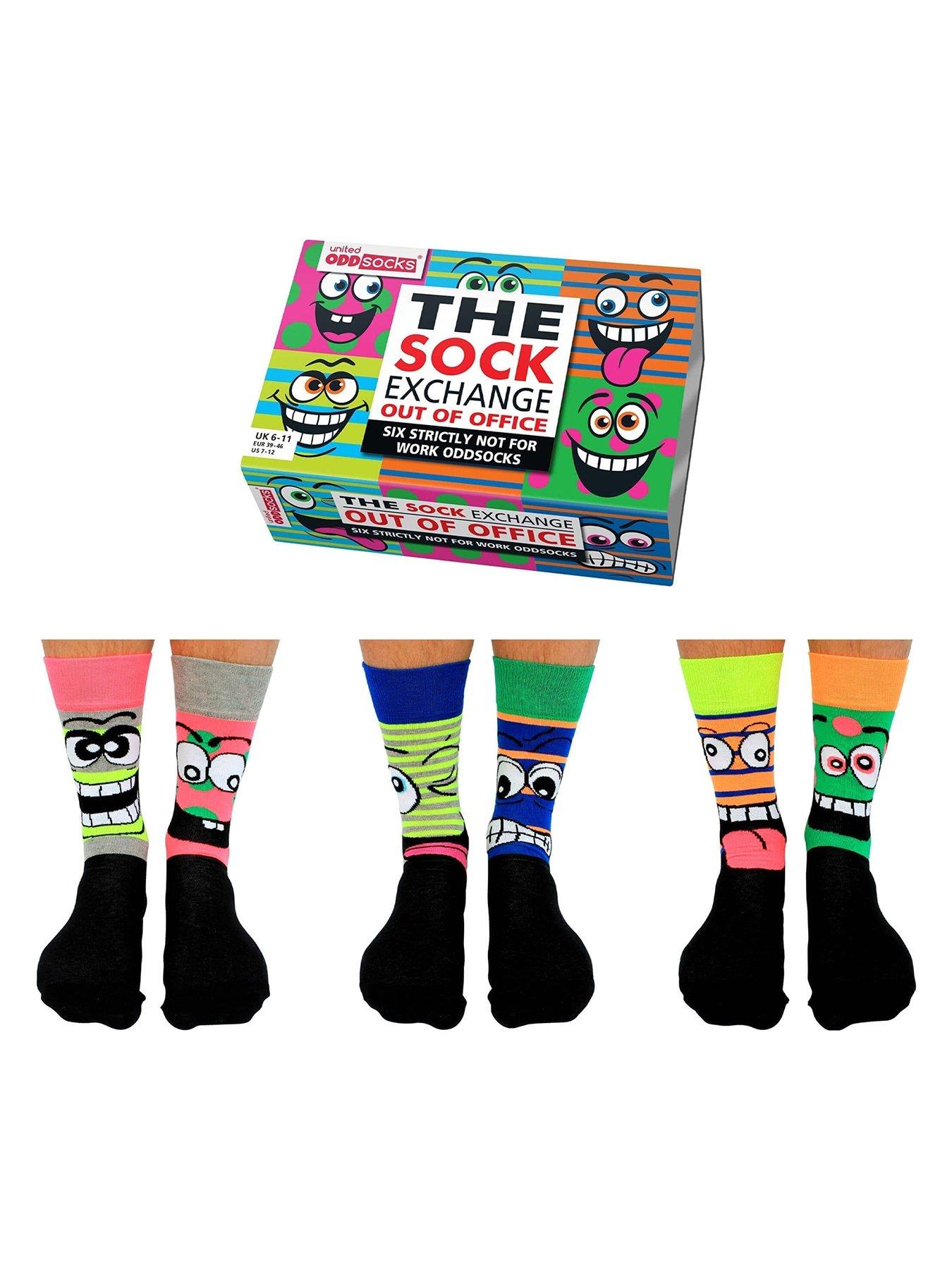 United Oddsocks The Sock Exchange Out Of Office Novelty Crew Sock Giftbox