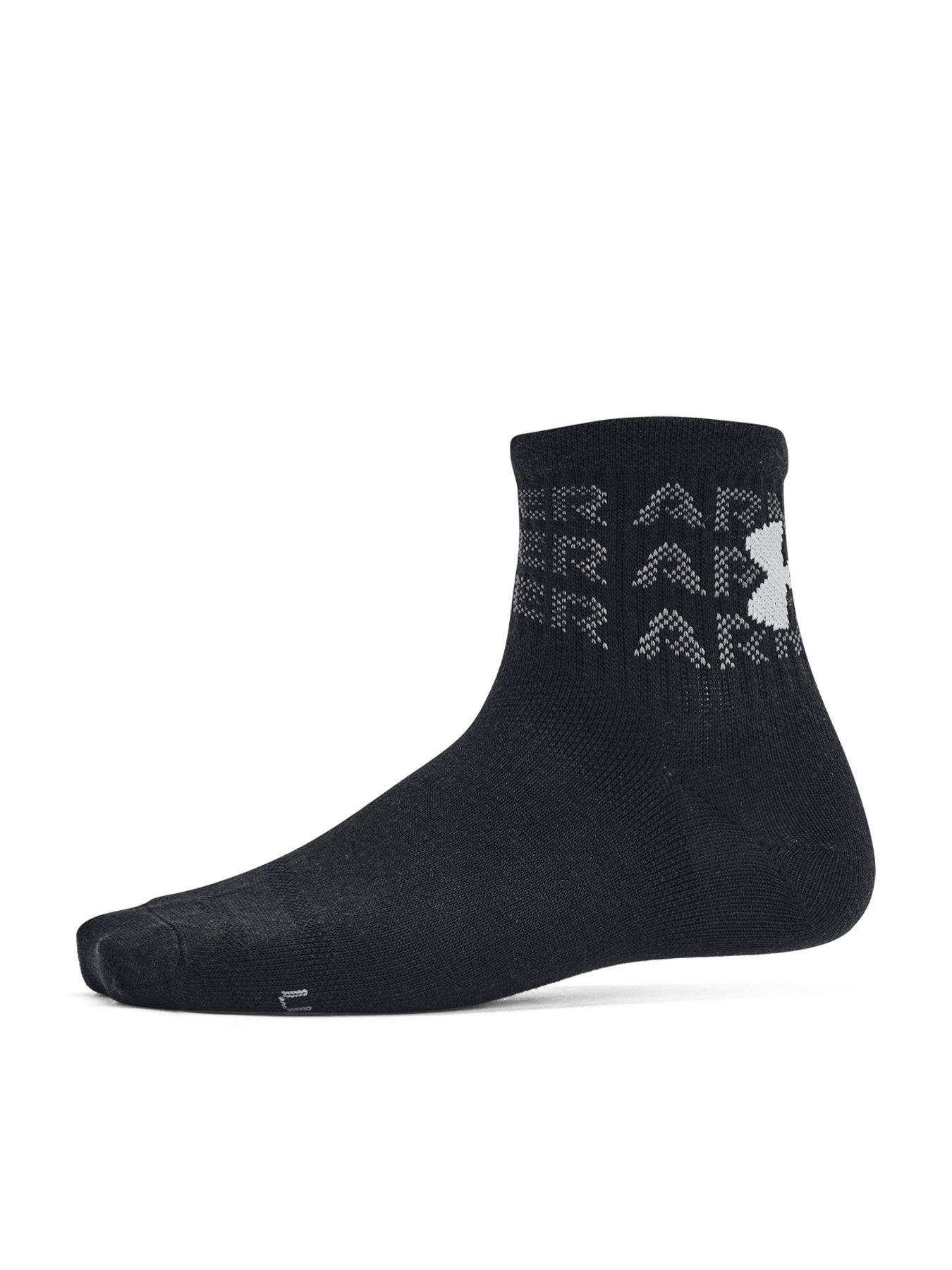 Image 4 of 4 of UNDER ARMOUR Kids Unisex Essential Quarter 6Pack Socks - Black
