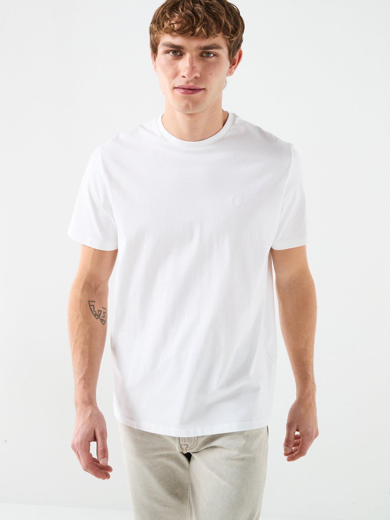 Calvin Klein Jeans Small Ck Logo Plain T-Shirt - White