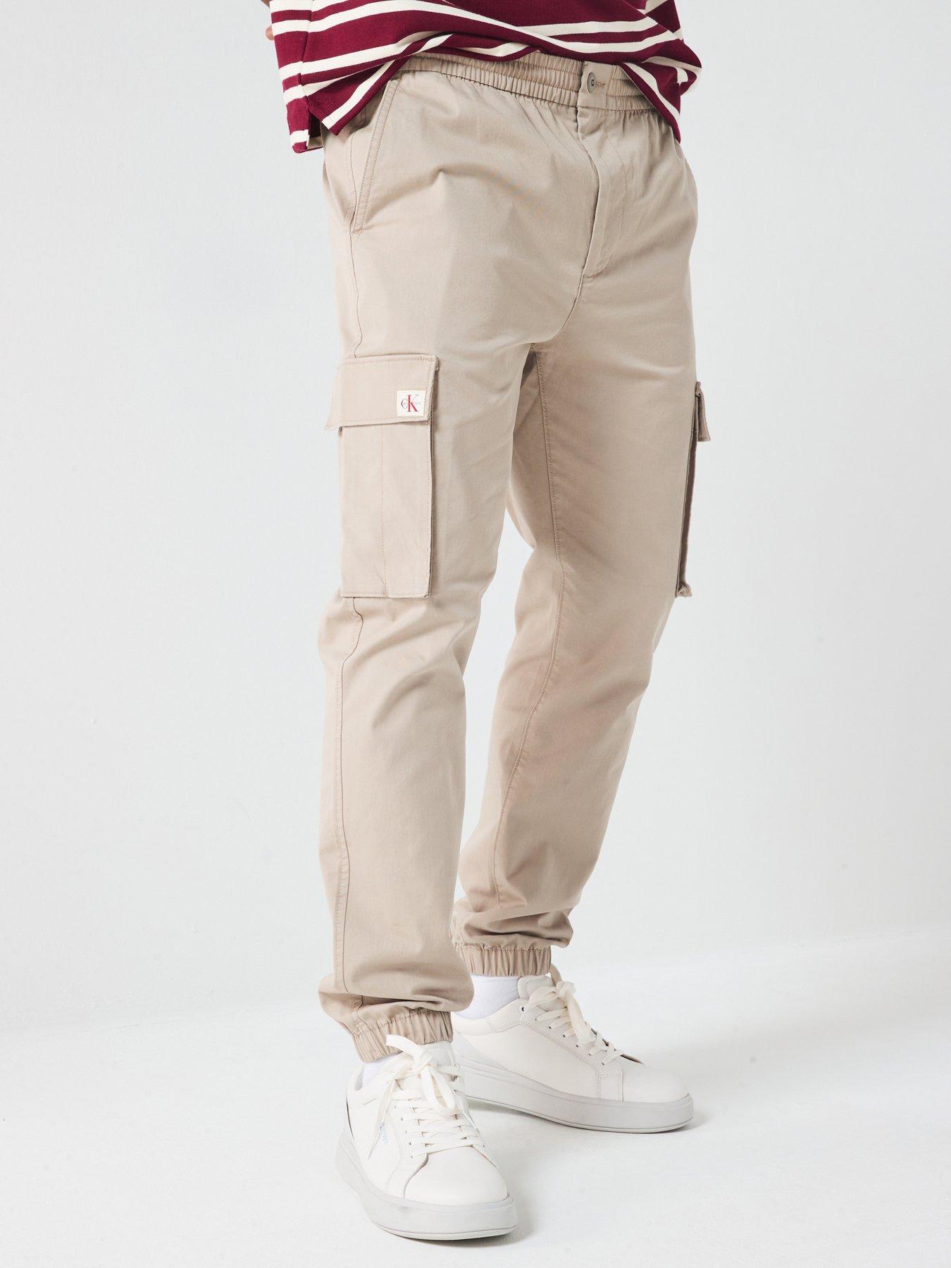 Calvin Klein Jeans Skinny Elastic Twill Cargo Pants - Khaki