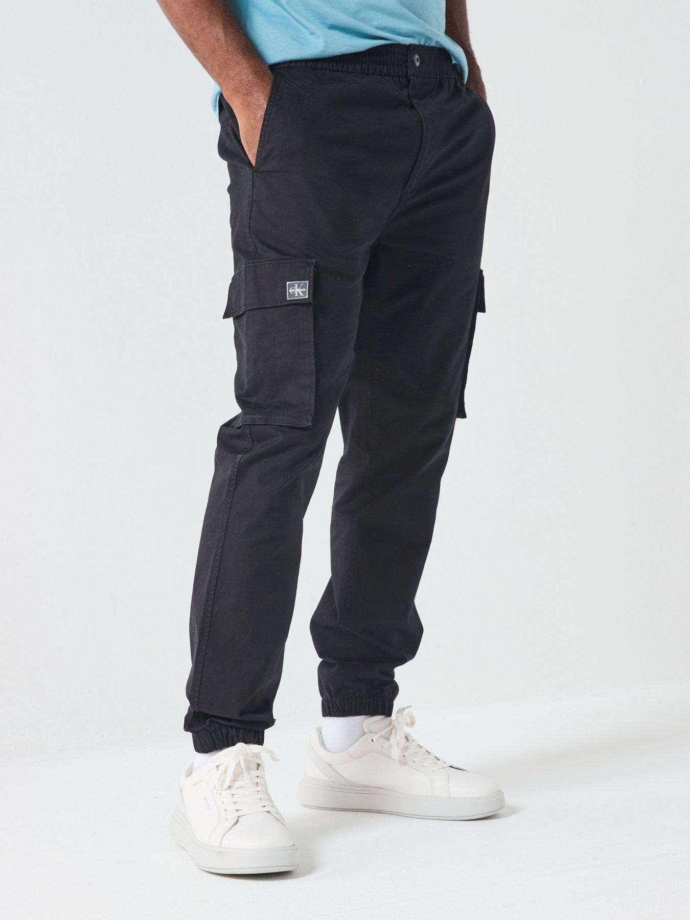 undefined Skinny Elastic Twill Cargo Pants - Black