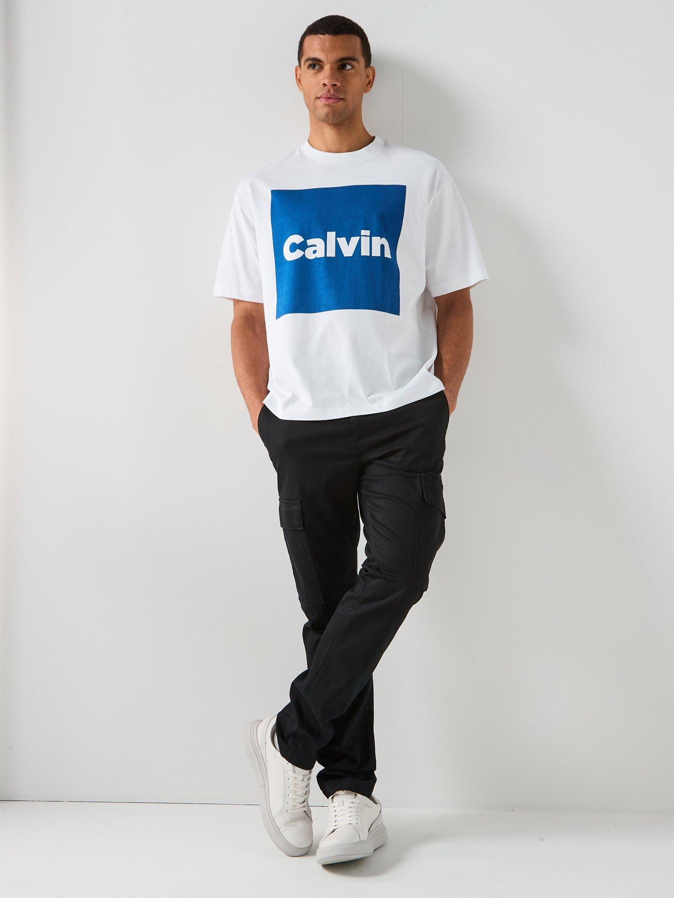 Image 3 of 5 of Calvin Klein Jeans Box Graphic T-Shirts - White