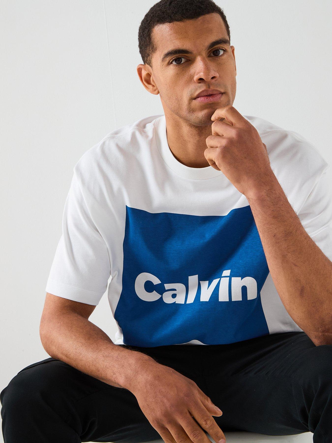 Image 5 of 5 of Calvin Klein Jeans Box Graphic T-Shirts - White