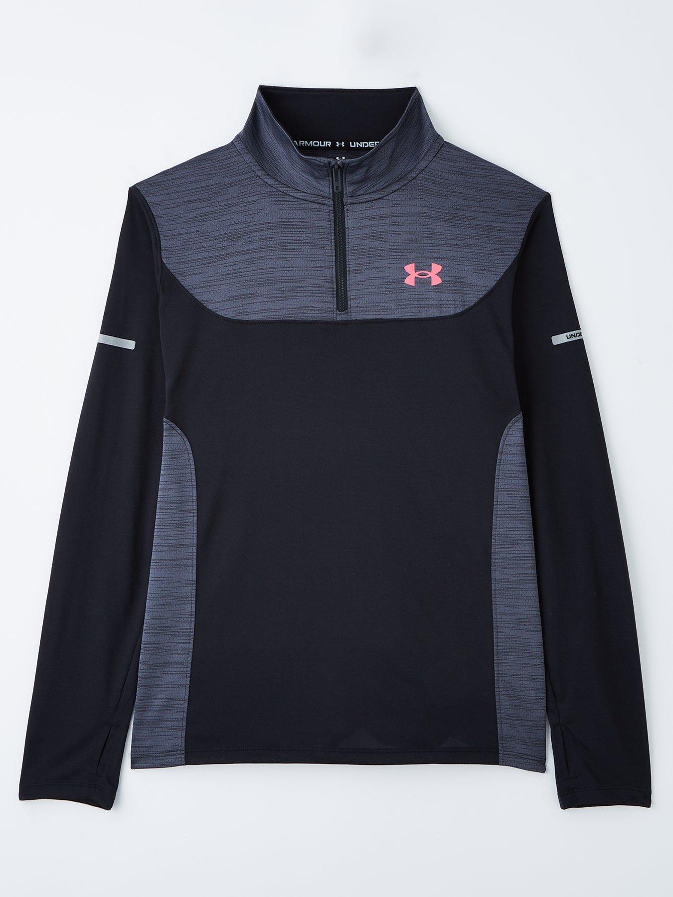 Under Armour Junior Boys Training Tech Utility 1/4 Zip Top - Black