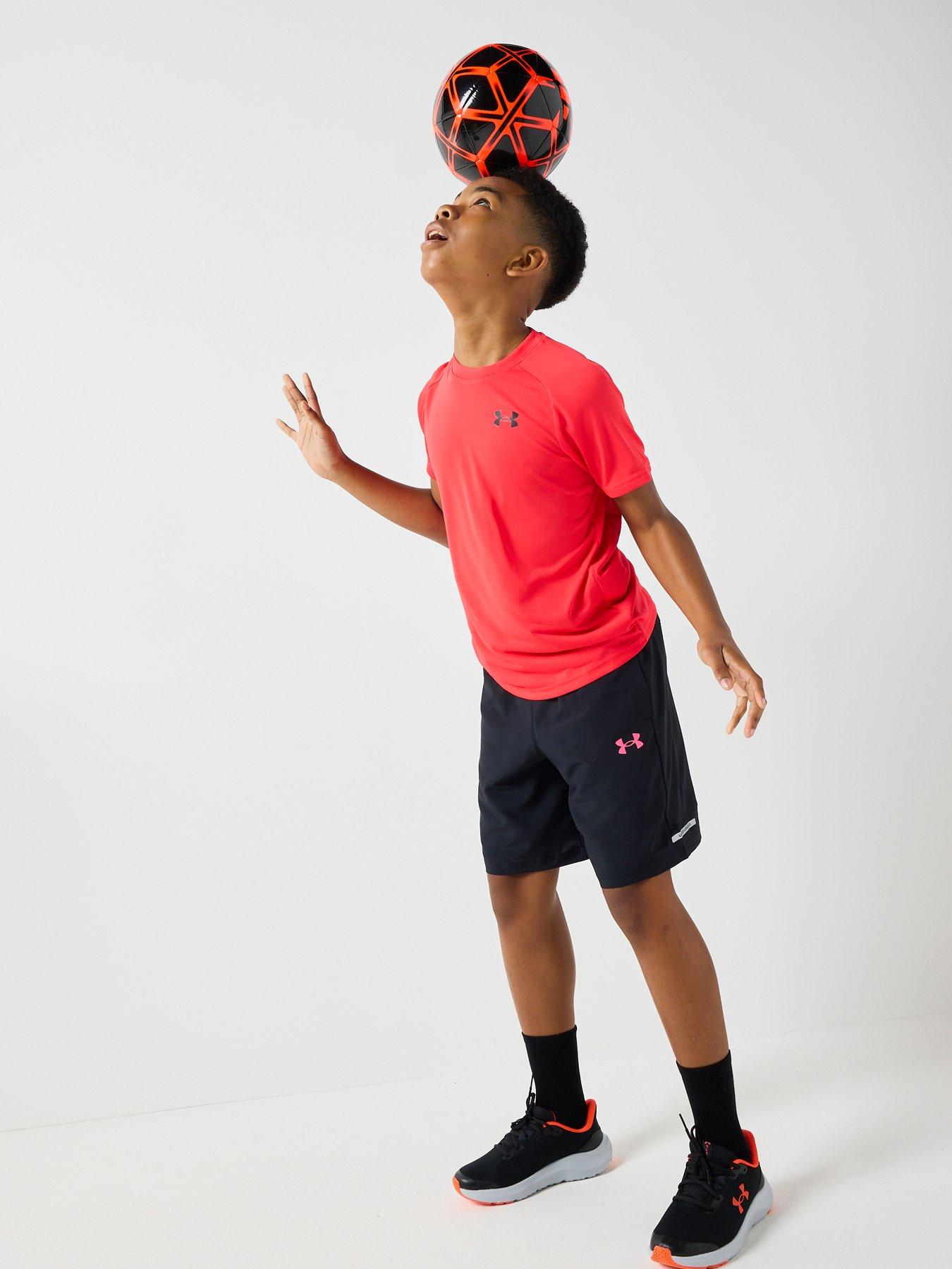 Image 3 of 4 of UNDER ARMOUR Junior Boys Training Tech Utility Woven Shorts - Black