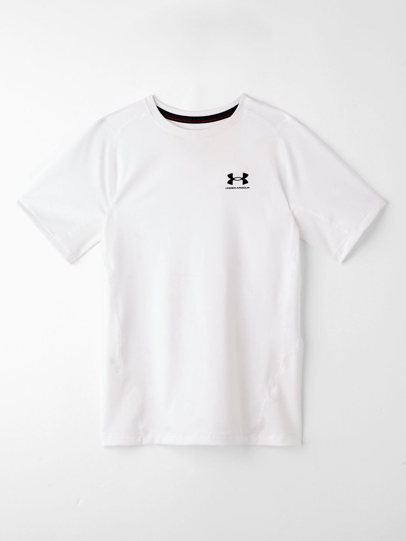 UNDER ARMOUR Junior Boys Training Heatgear T-Shirt - White