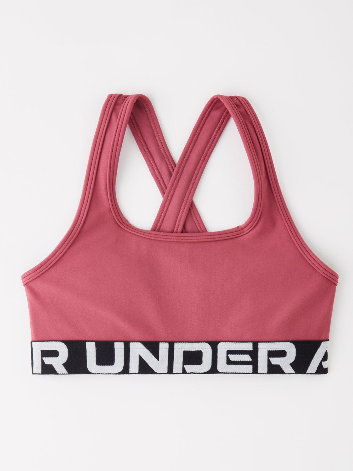 UNDER ARMOUR Junior Girls Training Crossback Bra - Burgundy