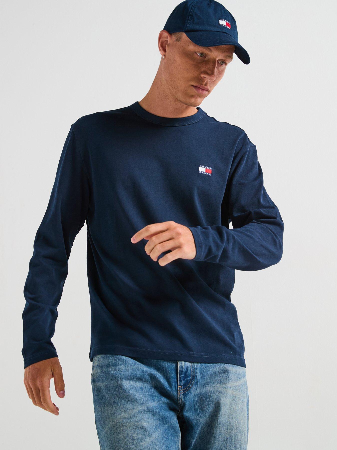 Tommy Jeans Badge Long Sleeve T-Shirt - Navy