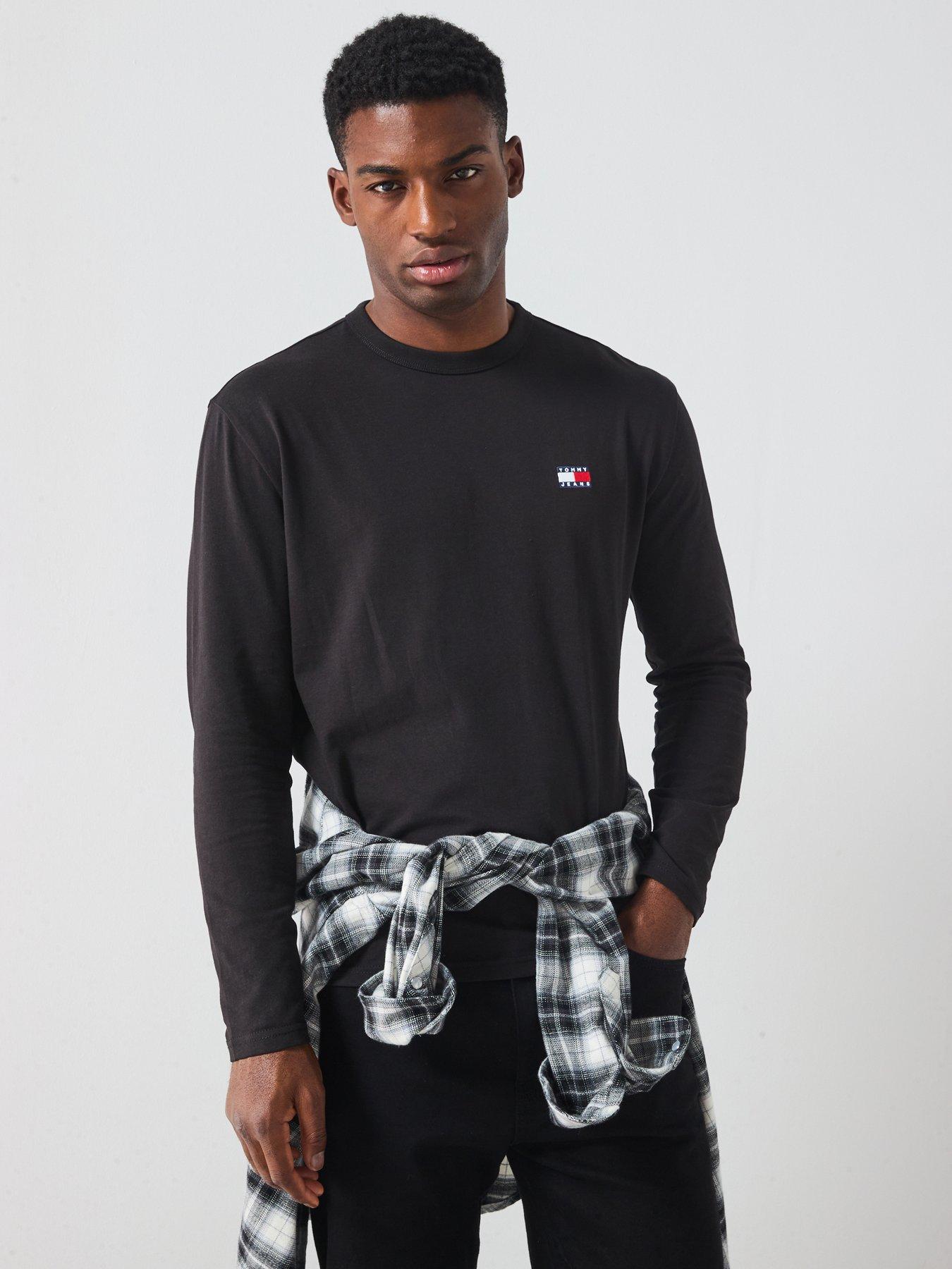 Tommy Jeans Badge Long Sleeve T-Shirt - Black