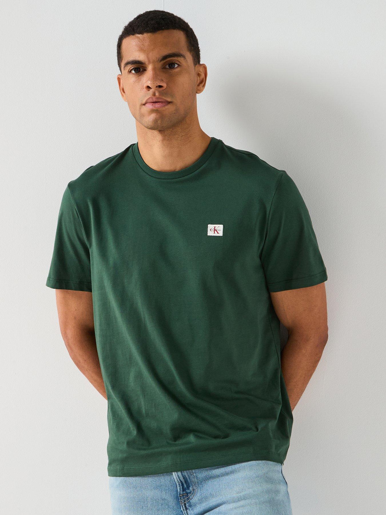 Calvin Klein Jeans Left Chest Woven Badge T-Shirt - Green