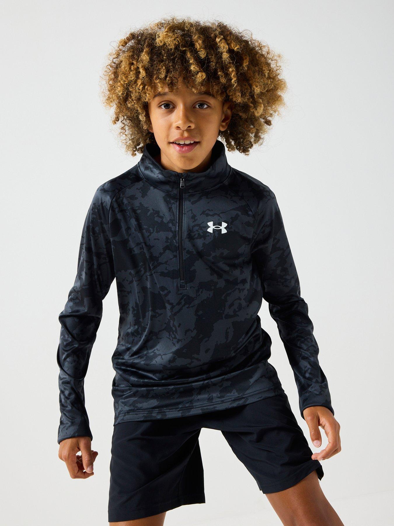UNDER ARMOUR Junior Boys Training Tech 20 1/2 Zip Top - Black