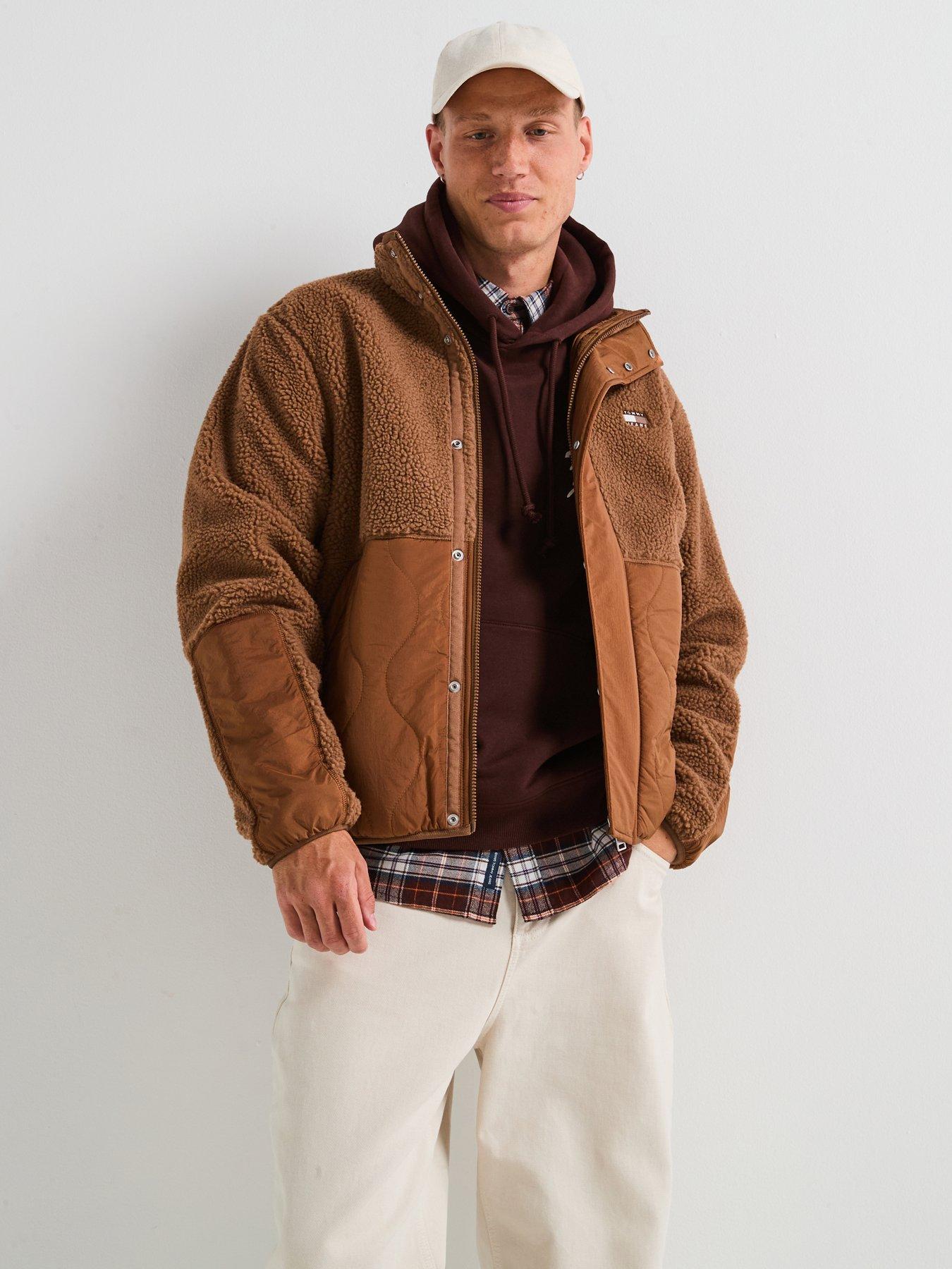 Tommy Jeans Essential Mix Teddy Fleece Jacket - Black