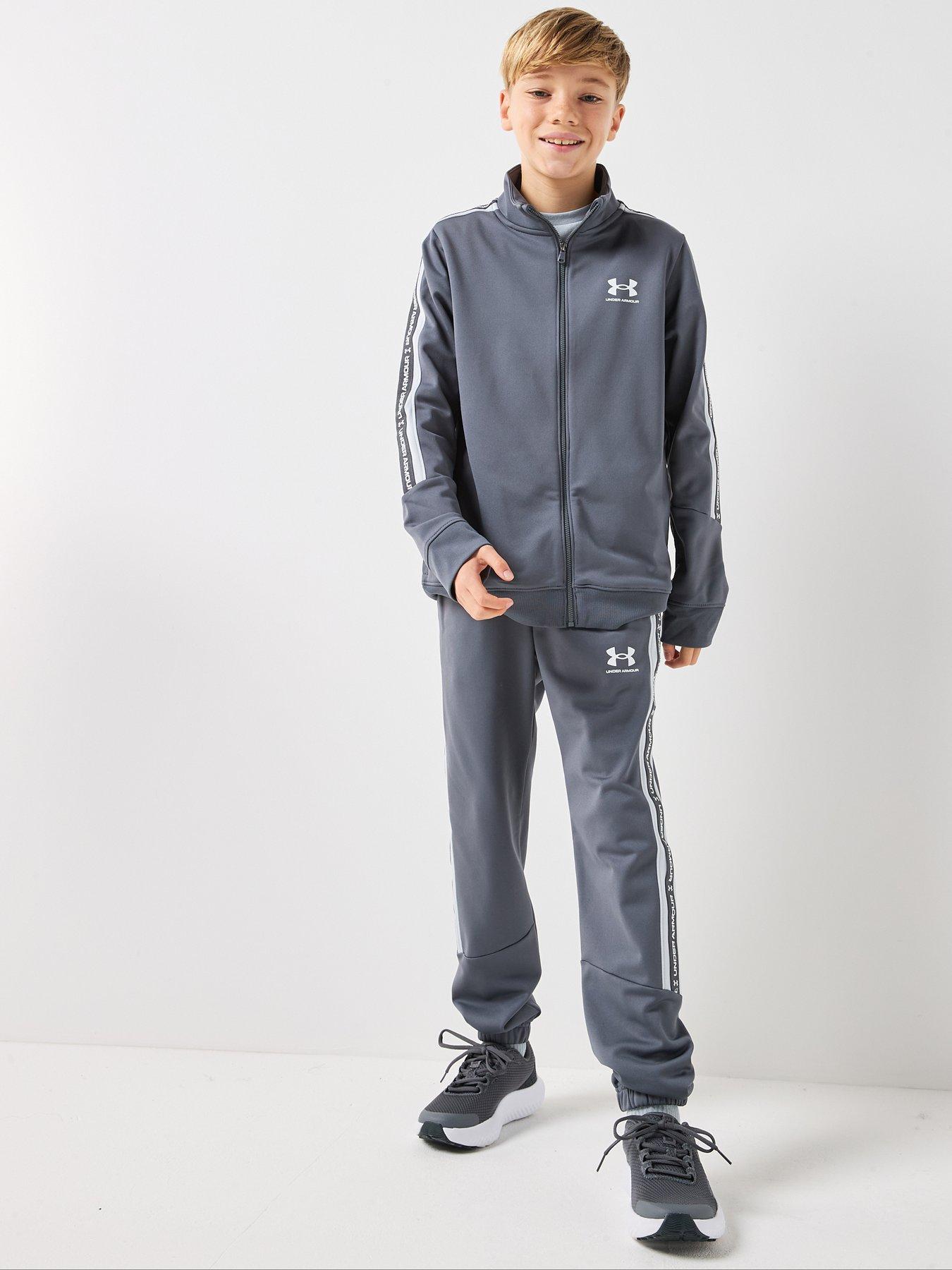 Under Armour Junior Boys Training Ua Icon Knit Tracksuit - Grey
