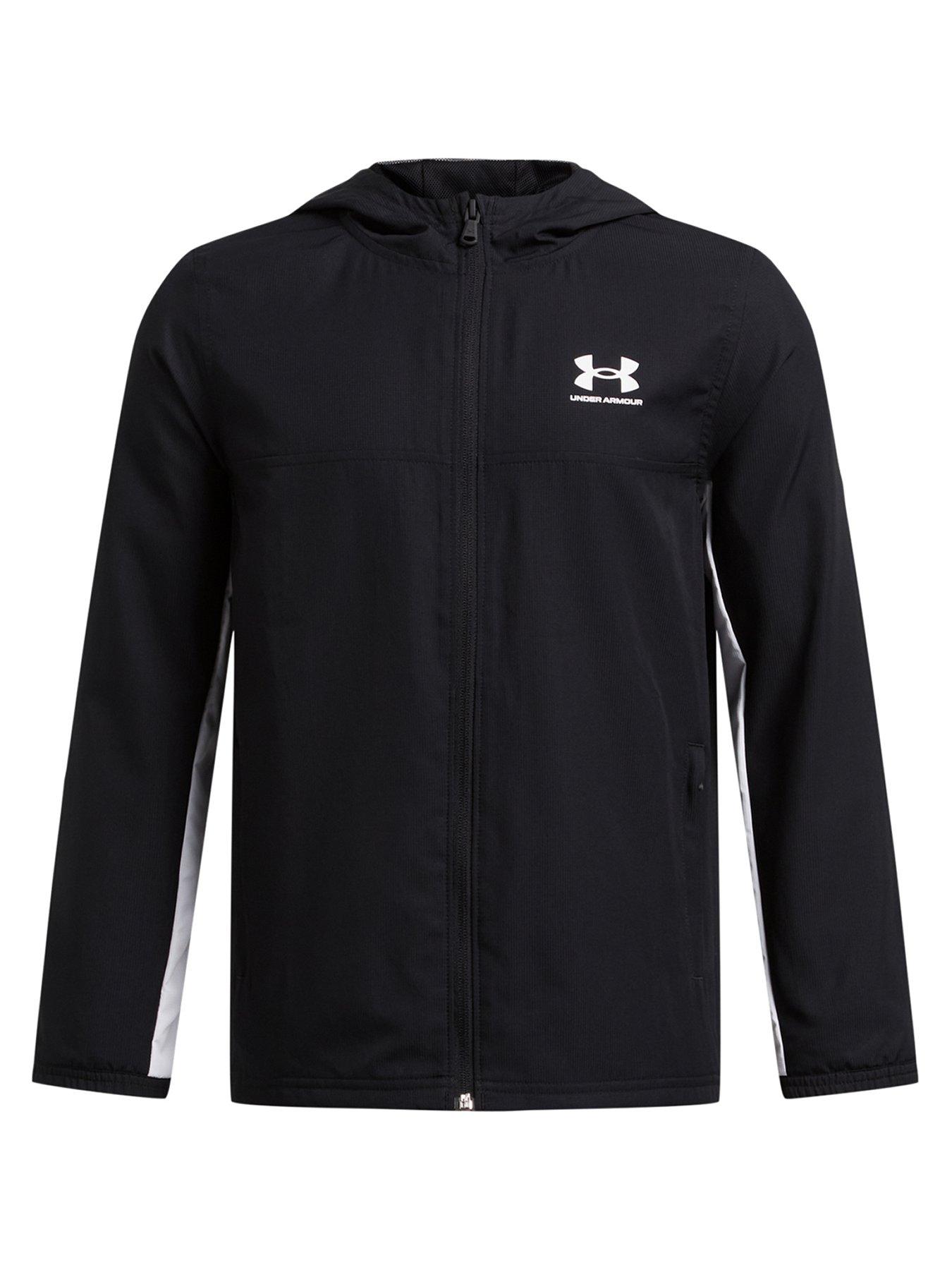 undefined Junior Boys Training Rival Woven Jacket - Black/white