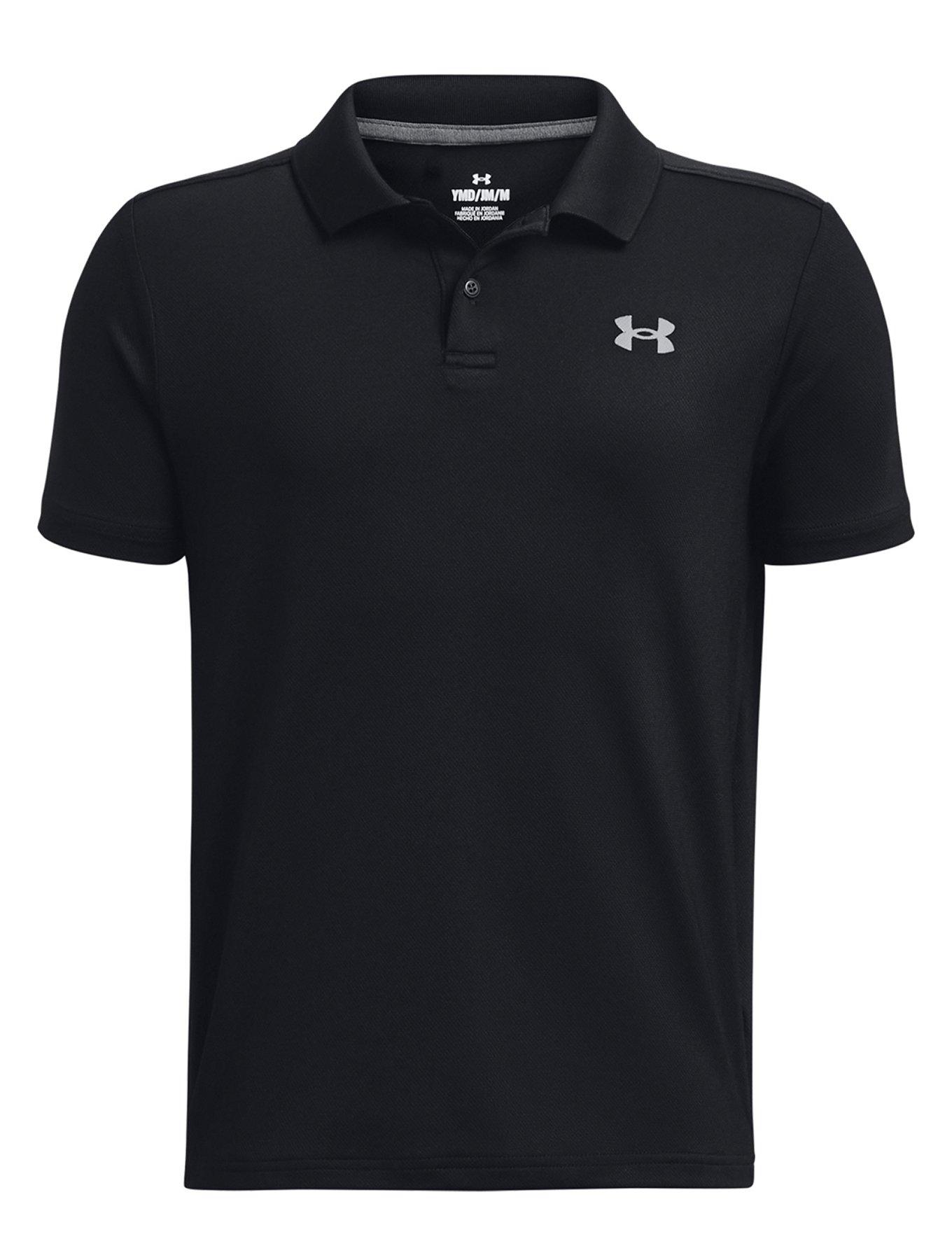 UNDER ARMOUR Junior Boys Golf Matchplay Polo - Black