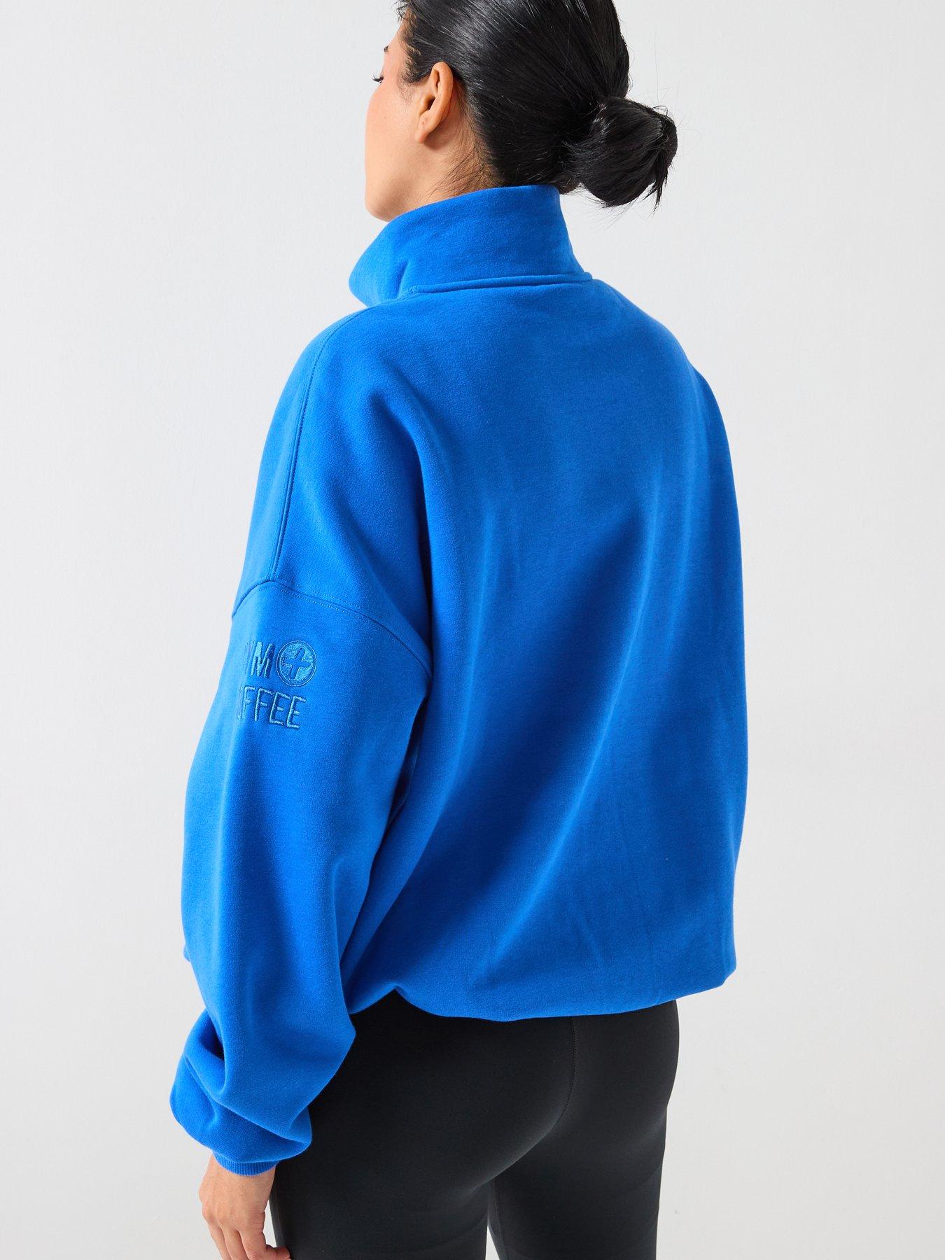 Gym + Coffee Sierra Snap Collar Sweatshirt Teal