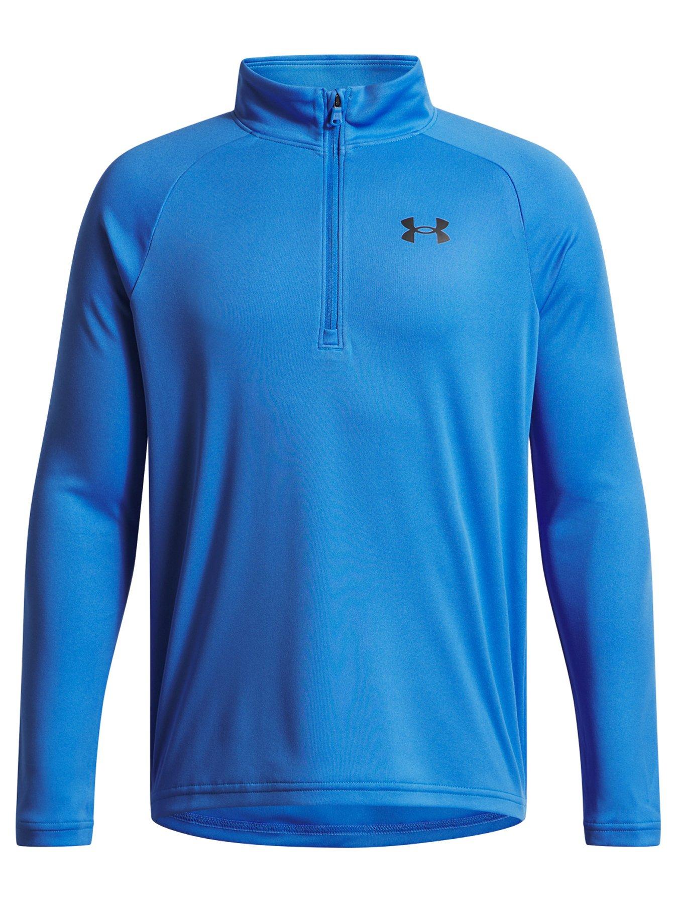 undefined Junior Boys Training Tech 2.0 1/2 Zip Top - Blue/black