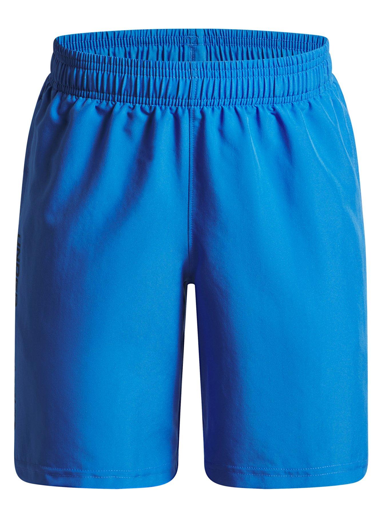 undefined Junior Boys Training Tech Woven Wordmark Shorts - Blue