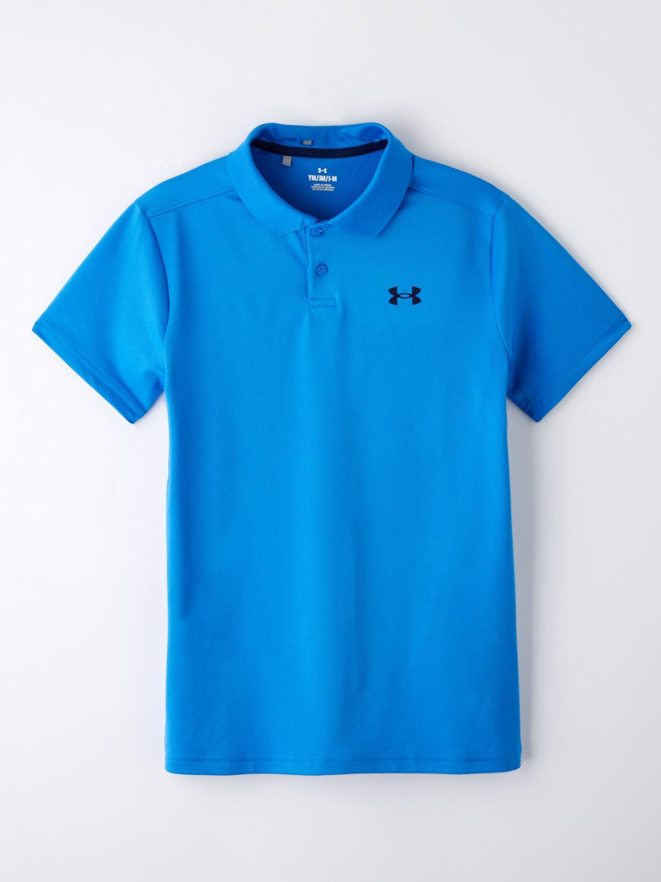 UNDER ARMOUR Junior Boys Golf Matchplay Polo - Blue
