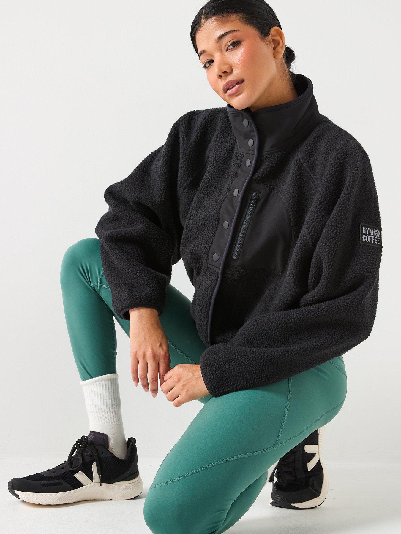 Gym + Coffee Womens Training Horizon Layer Up Jacket - Black