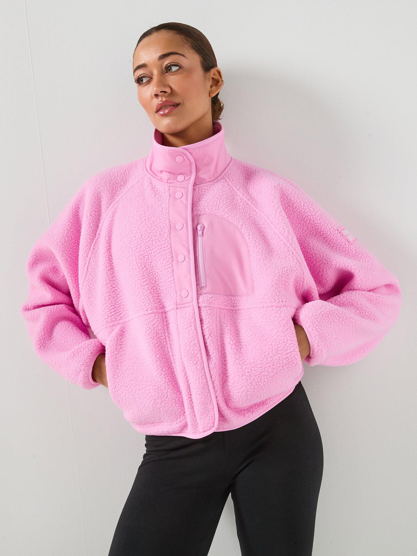 Gym + Coffee Womens Training Horizon Layer Up Jacket - Pink