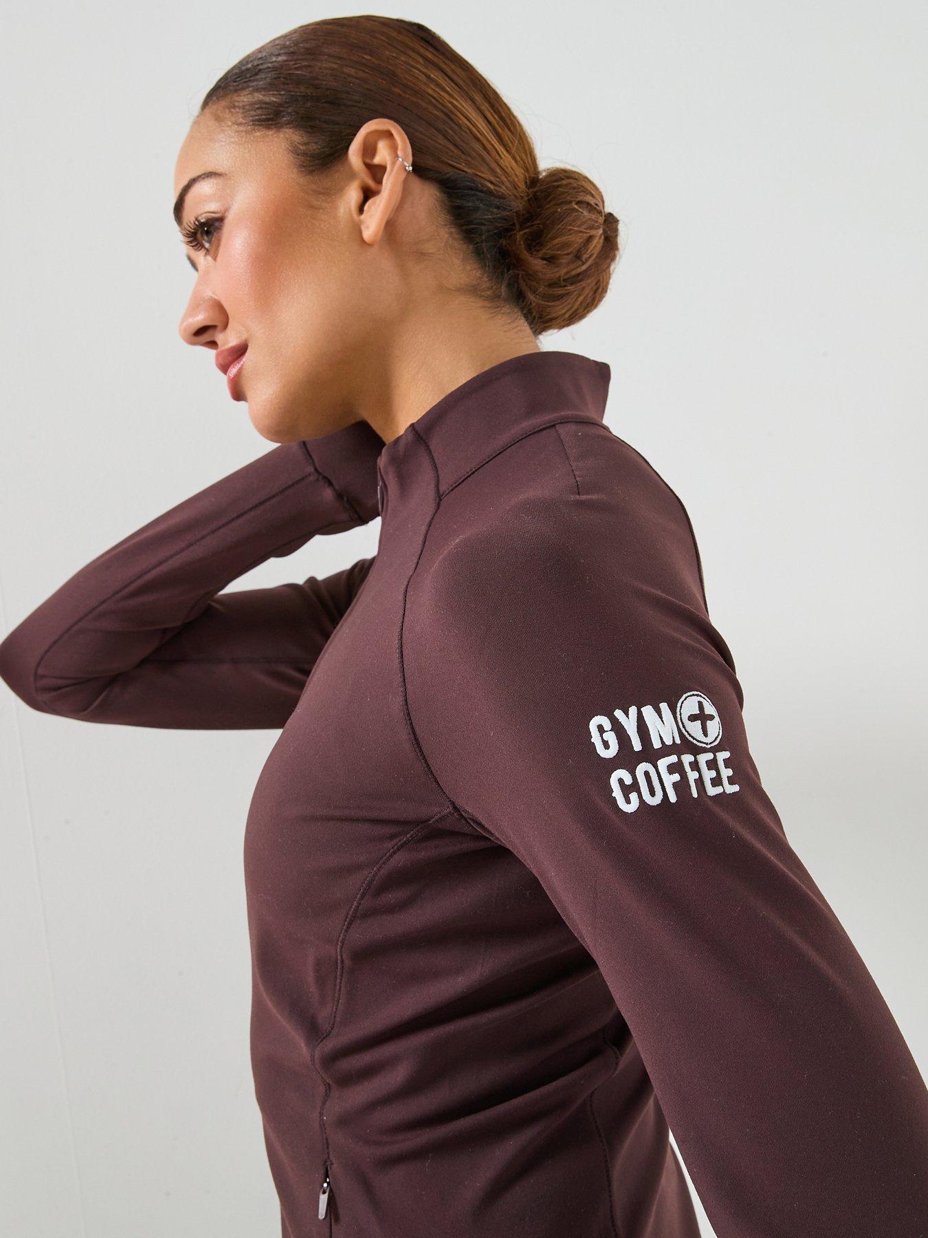 Image 5 of 5 of Gym + Coffee Womens Training Relentless Full Zip Jacket - Brown
