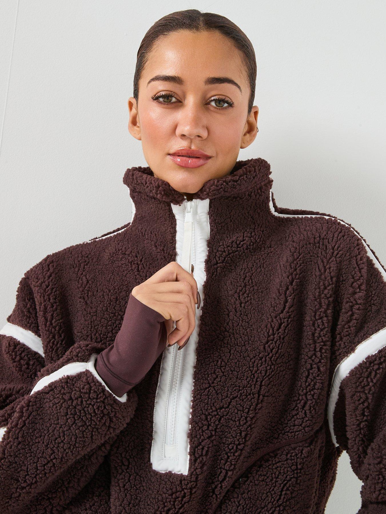 Image 4 of 5 of Gym + Coffee Womens Training Industry Half Zip Top - Brown