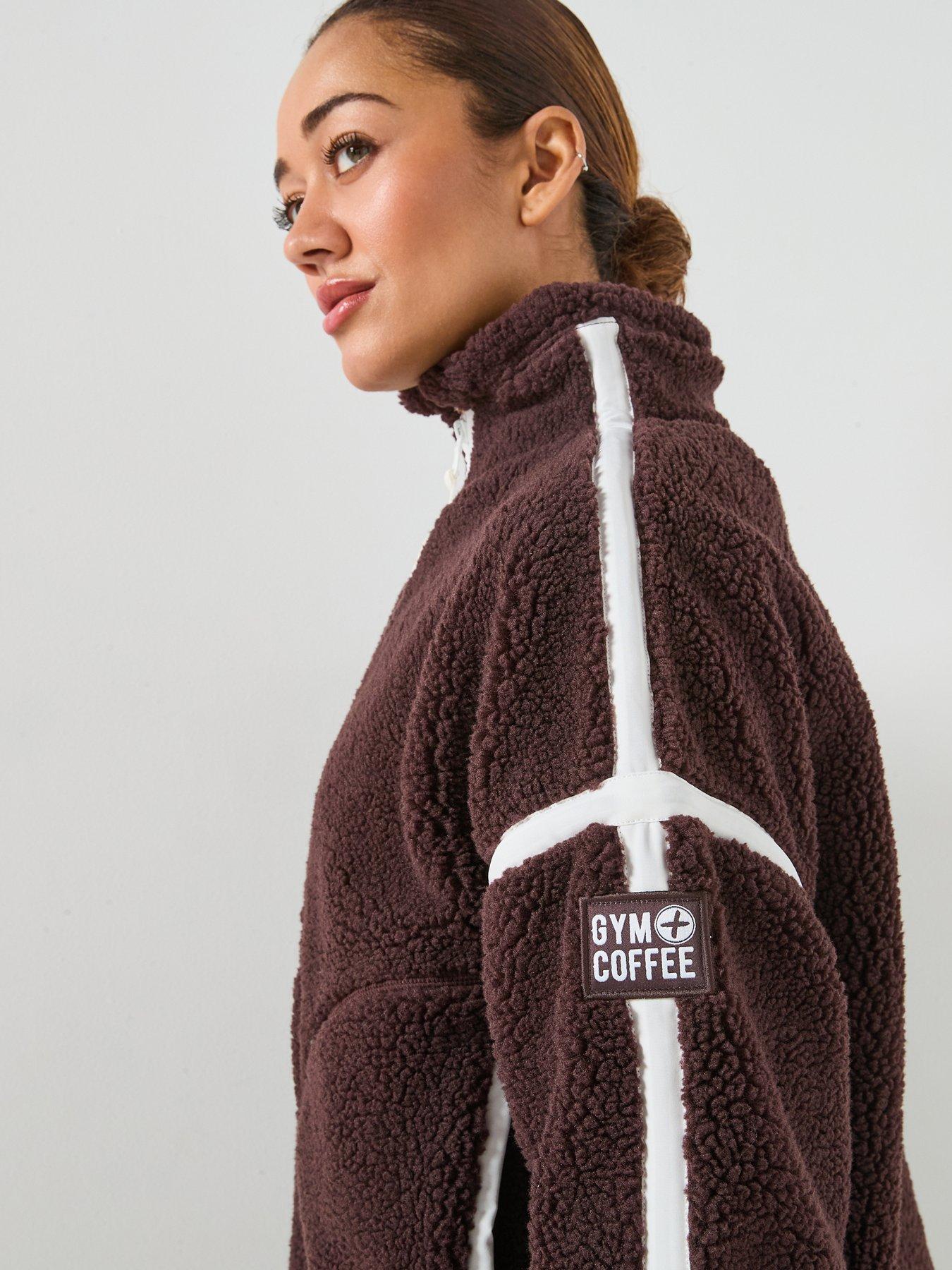 Image 5 of 5 of Gym + Coffee Womens Training Industry Half Zip Top - Brown