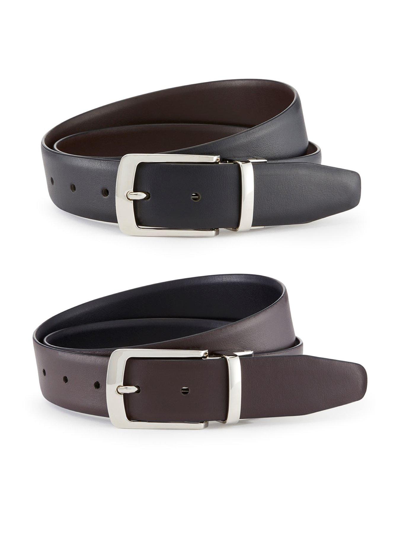 Skopes Formal Reversible Leather Belt - Black/Brown