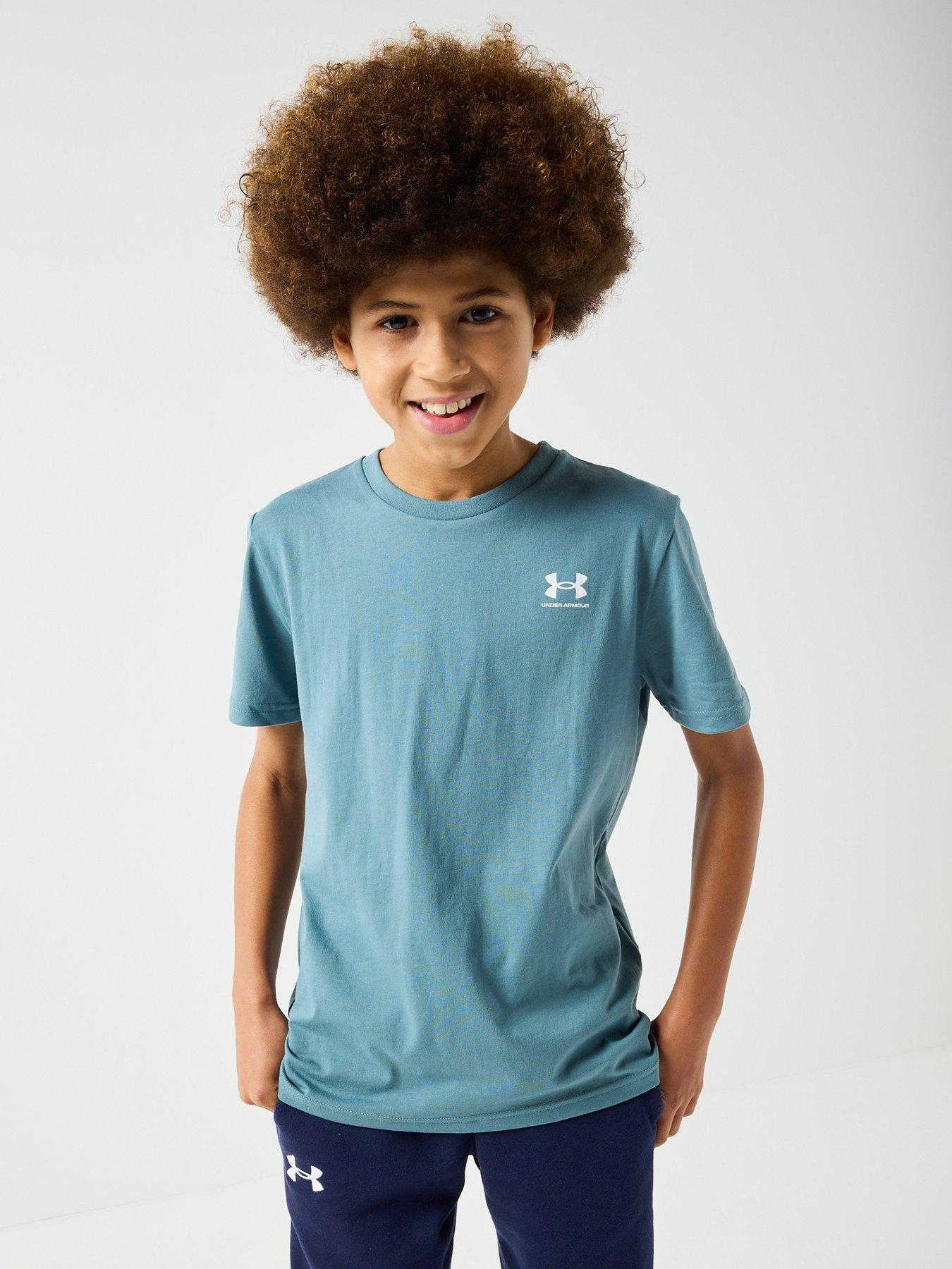 UNDER ARMOUR: Junior Boys Training Sportstyle Left Chest Logo T-Shirt - Green