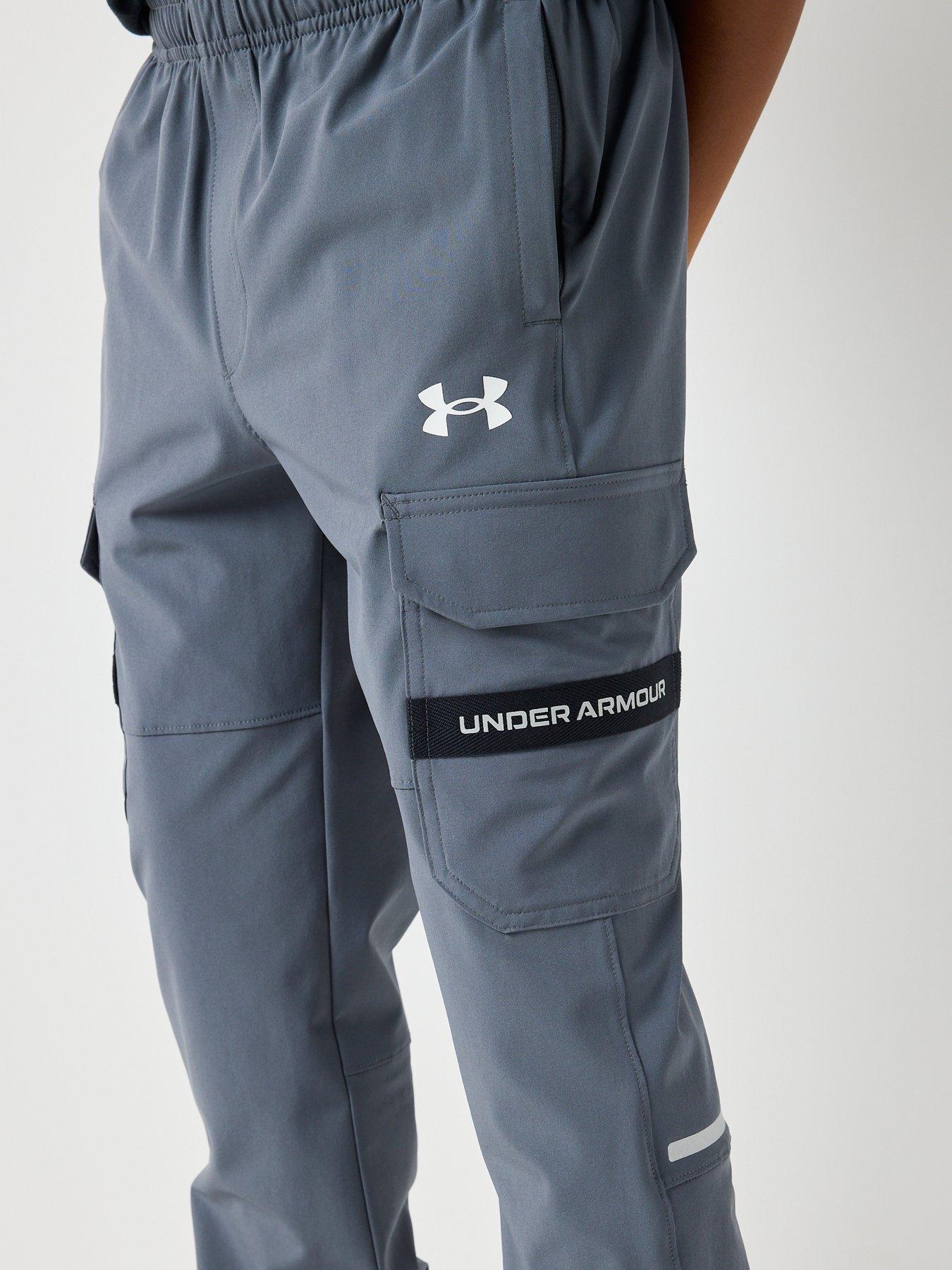 Image 4 of 5 of UNDER ARMOUR Junior Boys Training Tech Utility Woven Pants - Grey