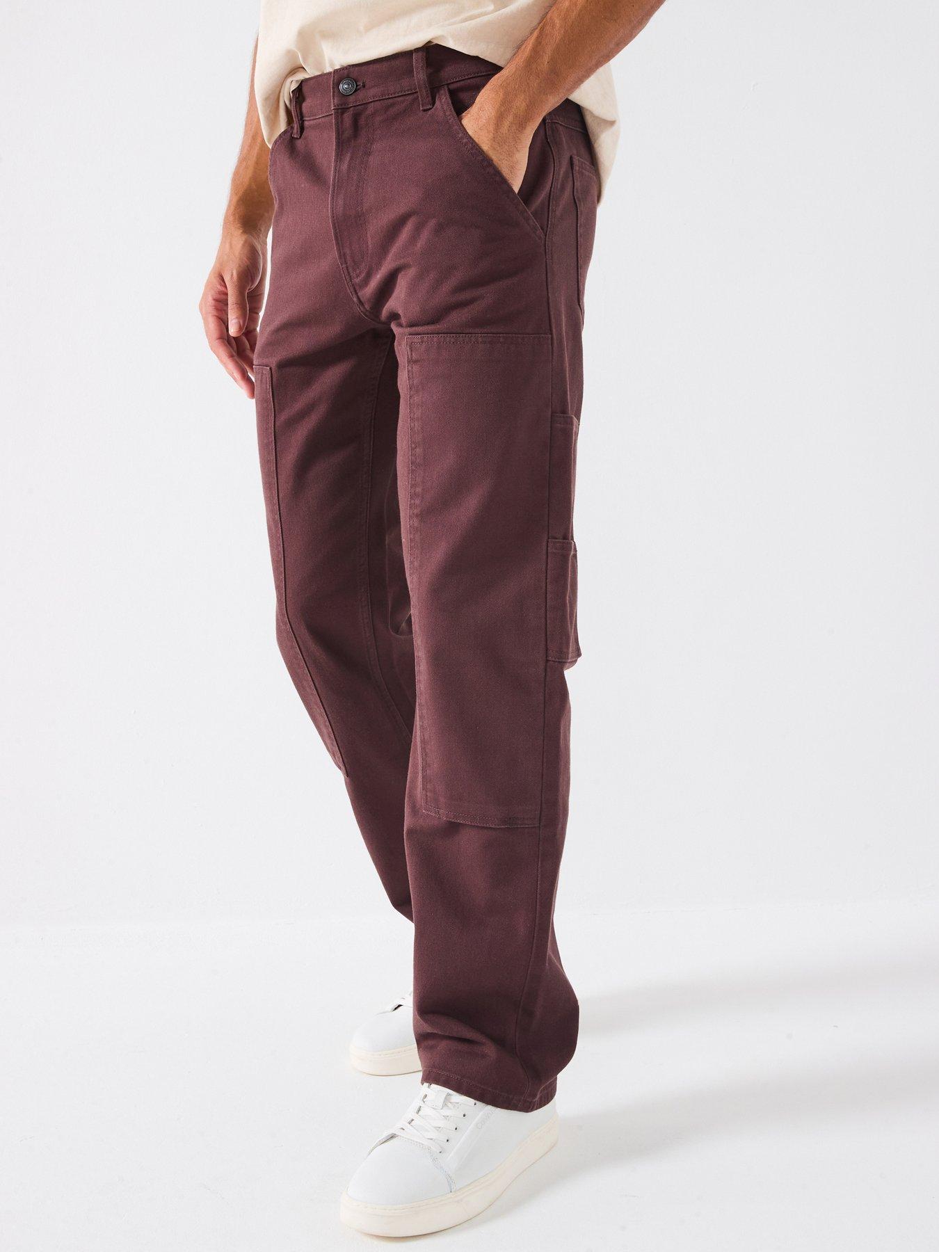 Calvin Klein Jeans Loose Fit Carpenter, Dark Brown, Size 32, Inside Leg Regular, Men