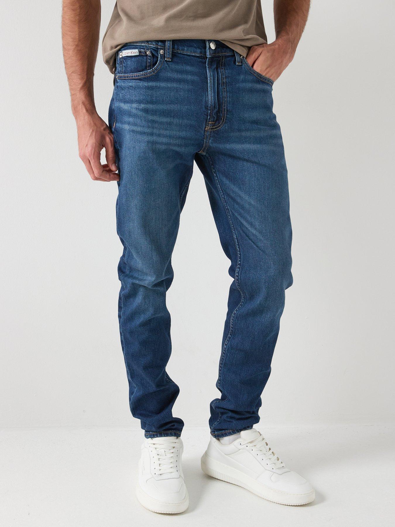 Calvin Klein Jeans Slim Taper Oil Slick Jeans - Dark Blue